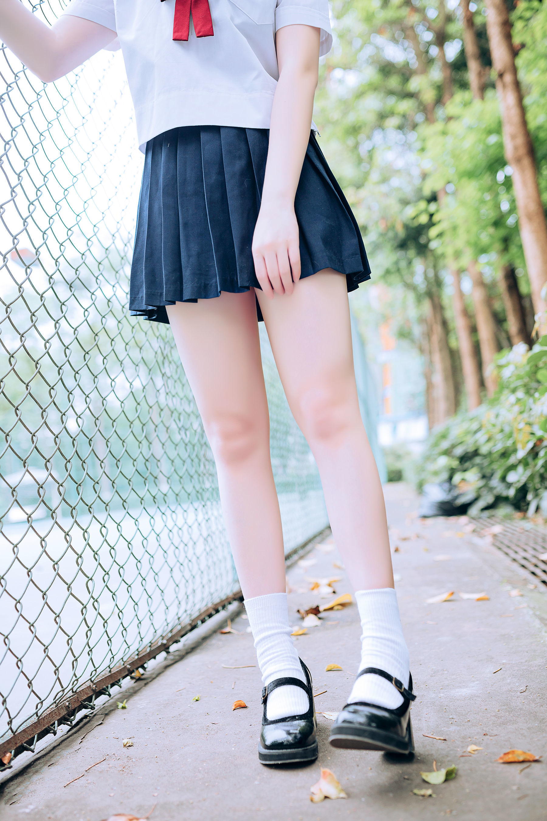 图片[21]-喵糖映画 VOL.446 绿意JK 写真套图 [36P]-六色网