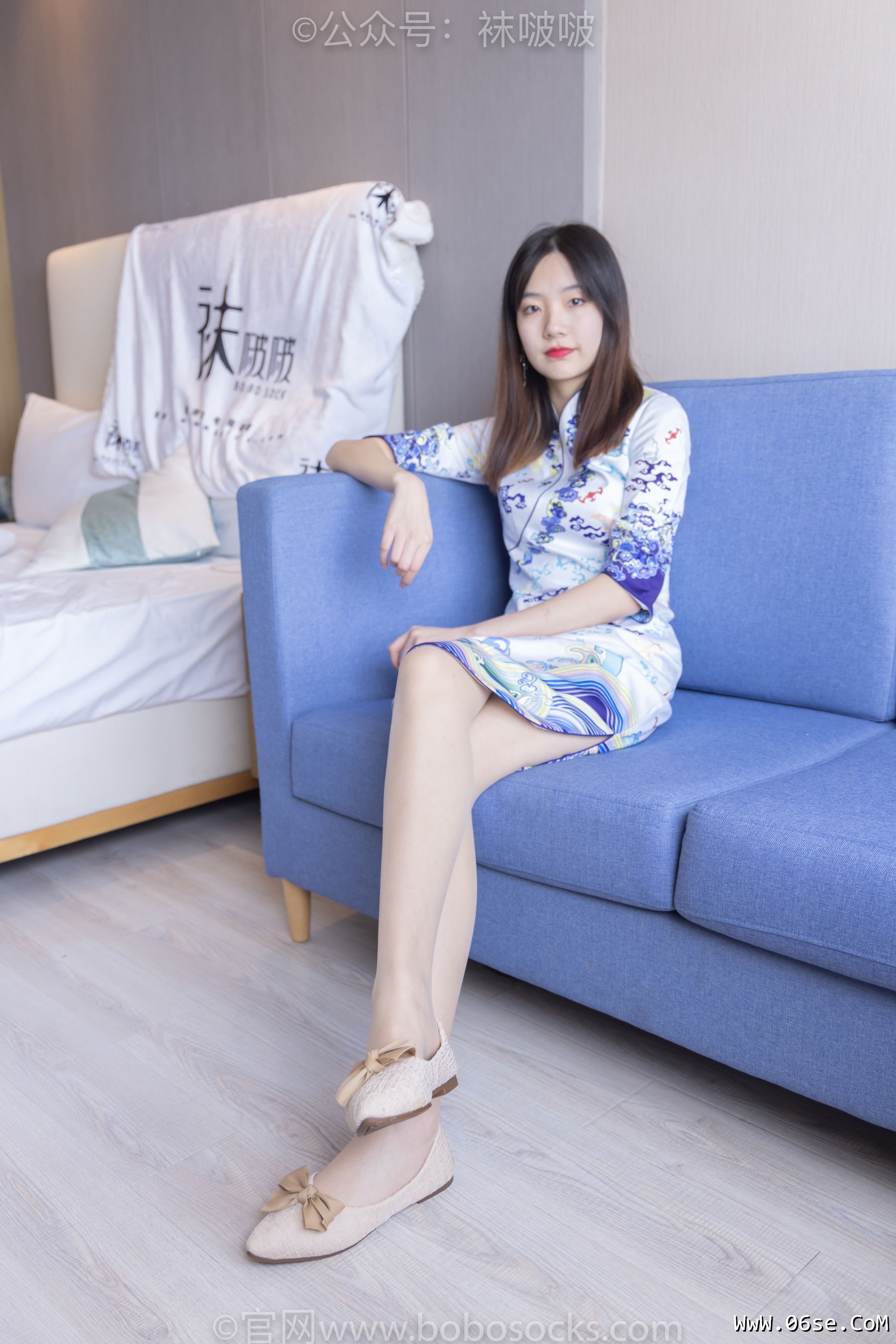 图片[16]-BoBoSocks袜啵啵 No.082 小甜豆-旗袍、皮底鞋、高跟鞋、肉丝、灰丝[140P]-六色网