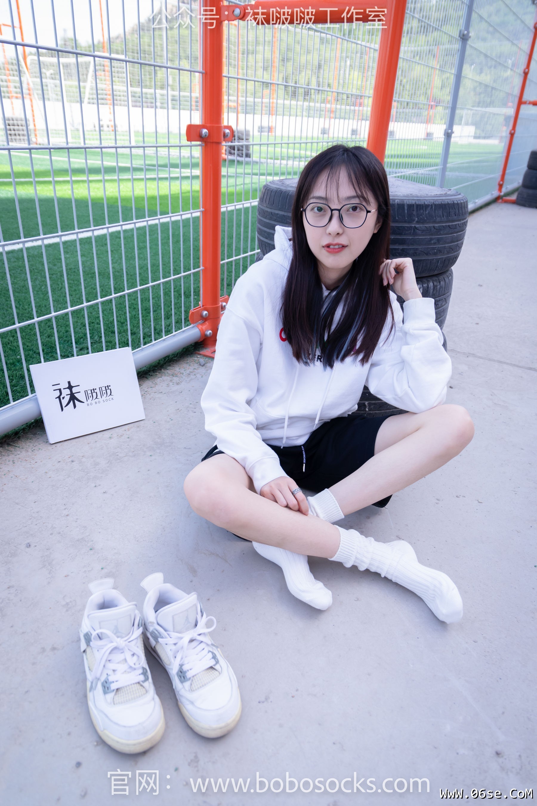 图片[85]-BoBoSocks袜啵啵 No.103 稚予-AJ篮球鞋、白棉袜、裸足[134P]-六色网