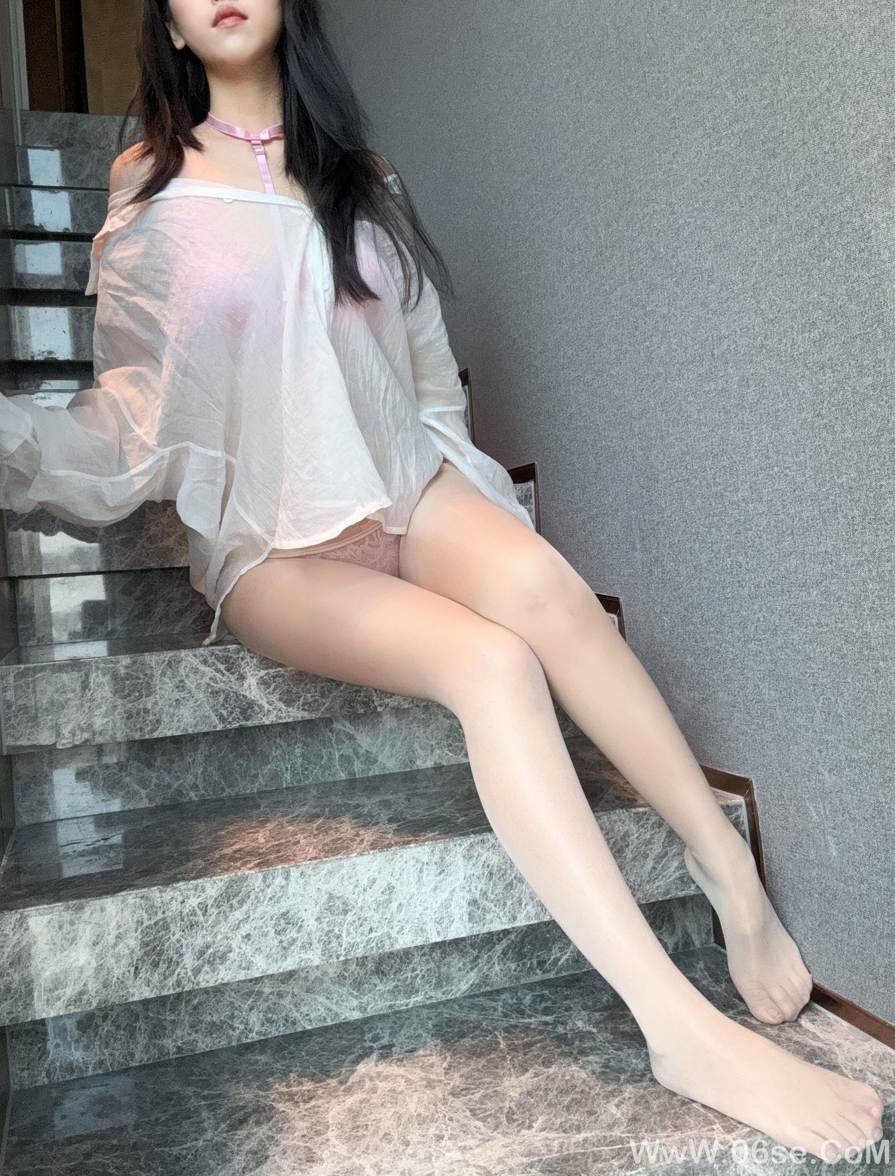 图片[30]-微博人气Coser不呆猫 – 粉色衬衣女友[66P]-六色网