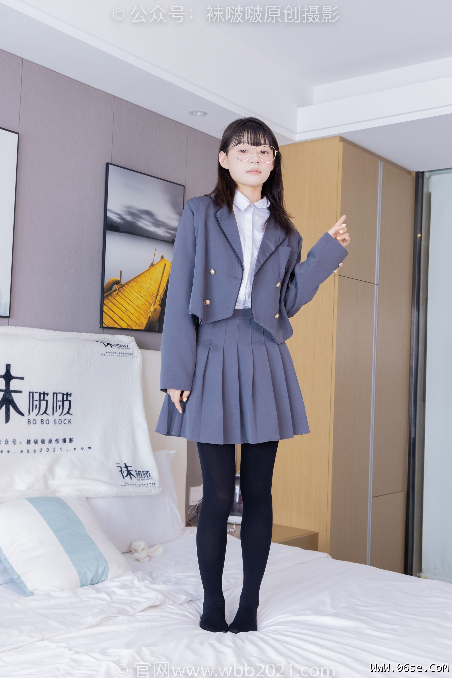 图片[93]-BoBoSocks袜啵啵 No.402 糯米 -皮鞋、厚黑丝、学院jk[140P]-六色网