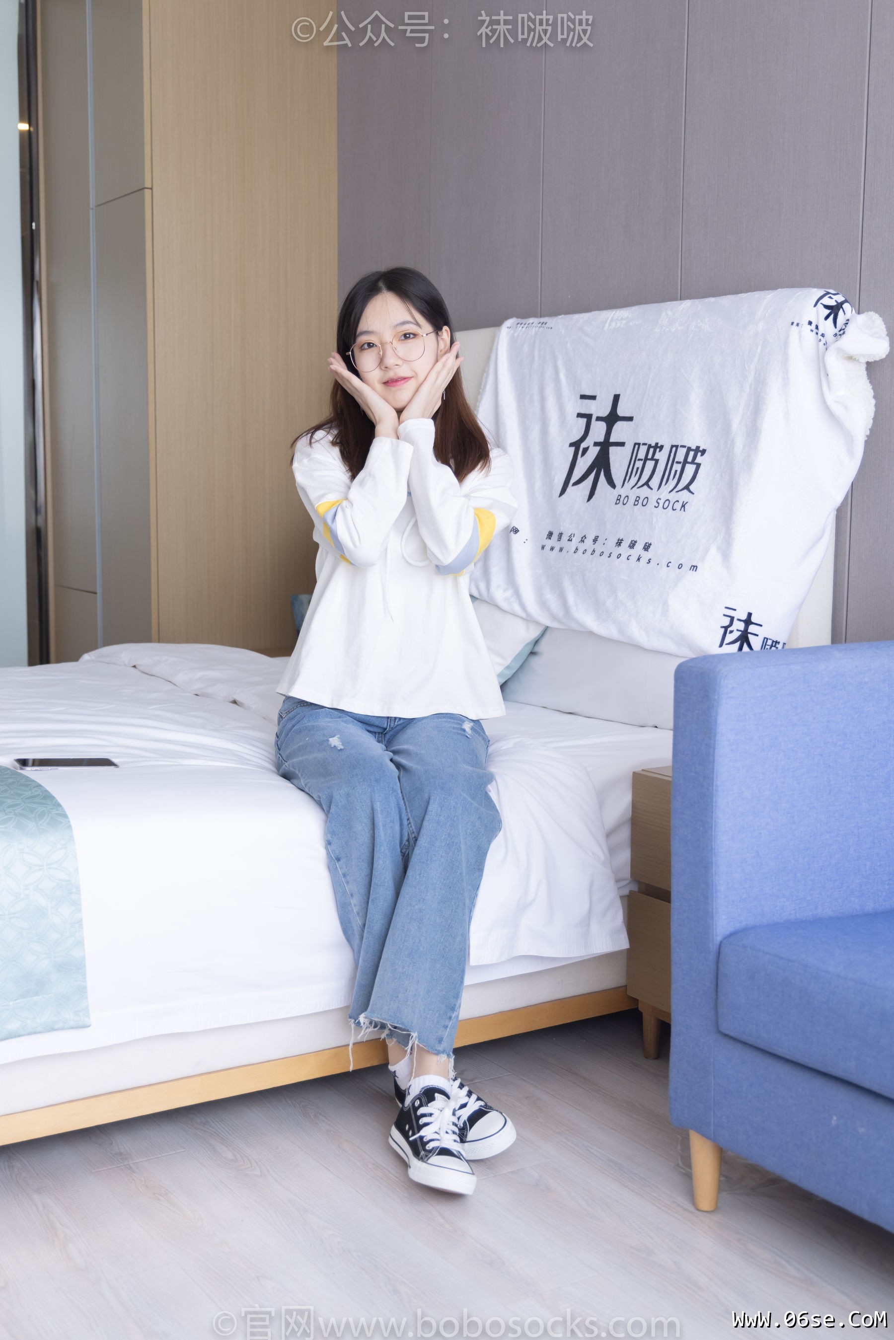 图片[3]-BoBoSocks袜啵啵 No.080 小甜豆-帆布鞋、白棉袜、肉丝[140P]-六色网