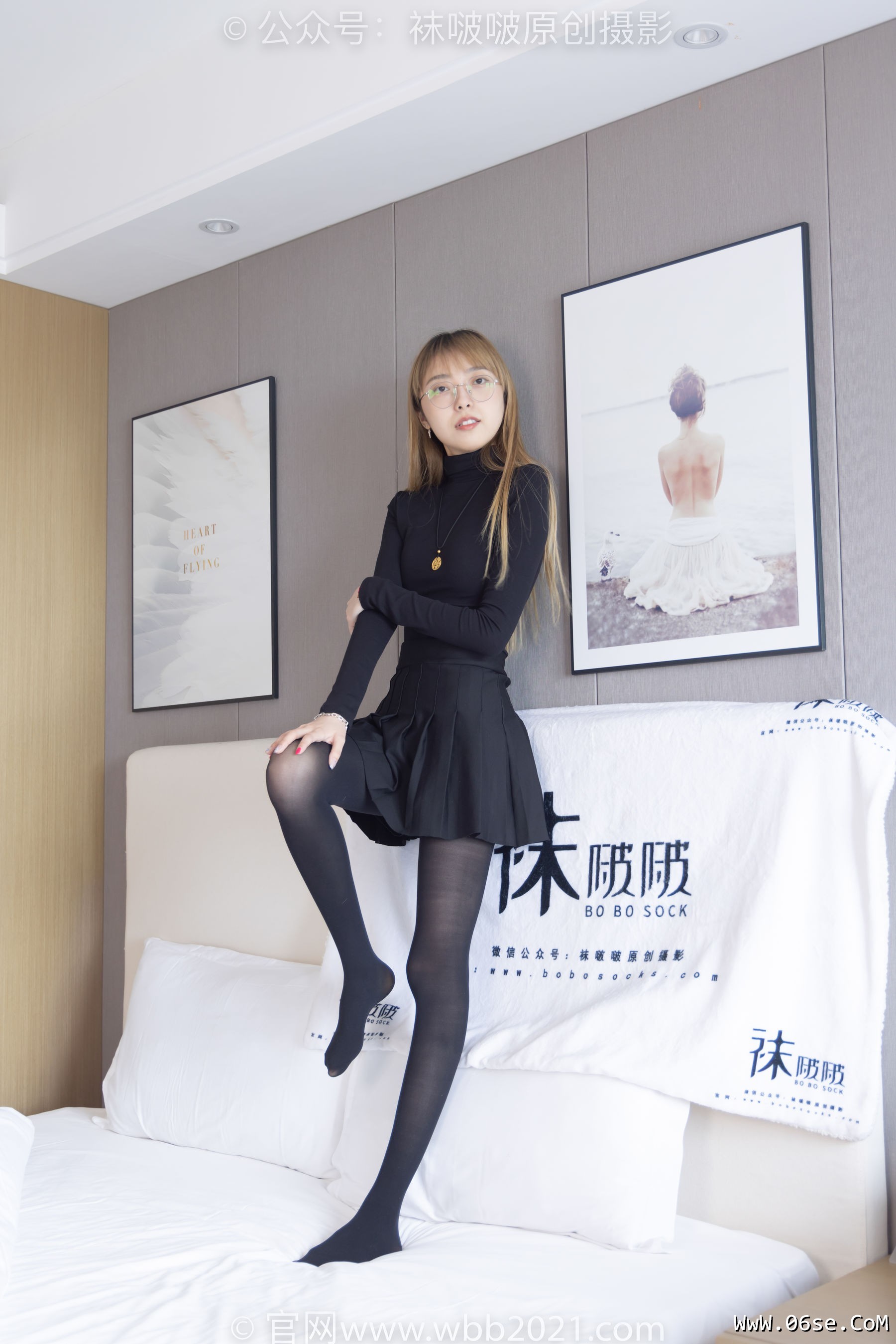 图片[17]-BoBoSocks袜啵啵 No.255 稚予 -皮鞋、厚黑丝[144P]-六色网