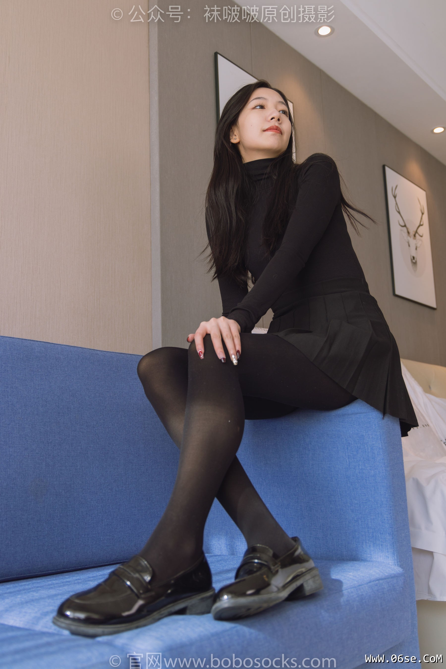 图片[65]-BoBoSocks袜啵啵 No.184 小甜豆-黑皮鞋、厚黑丝[140P]-六色网