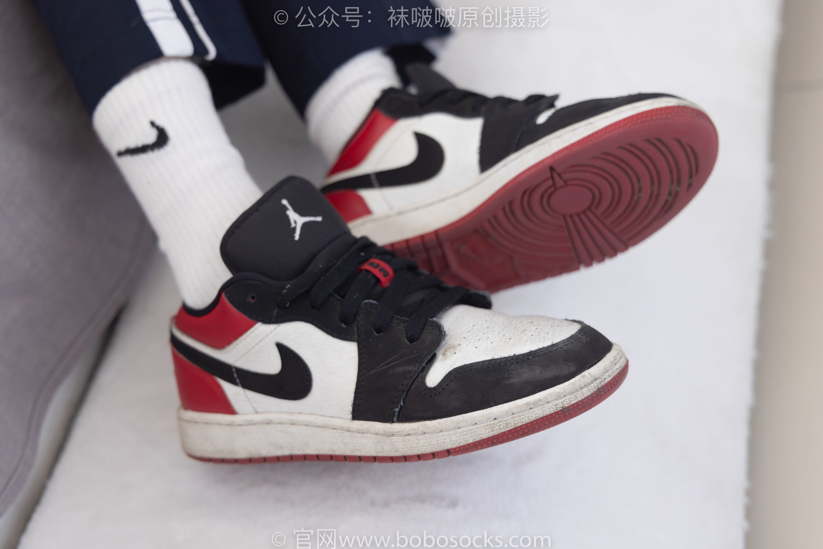 图片[63]-BoBoSocks袜啵啵 No.207 稚予 -aj板鞋、白棉袜、油亮白丝、校服裤里丝[140P]-六色网