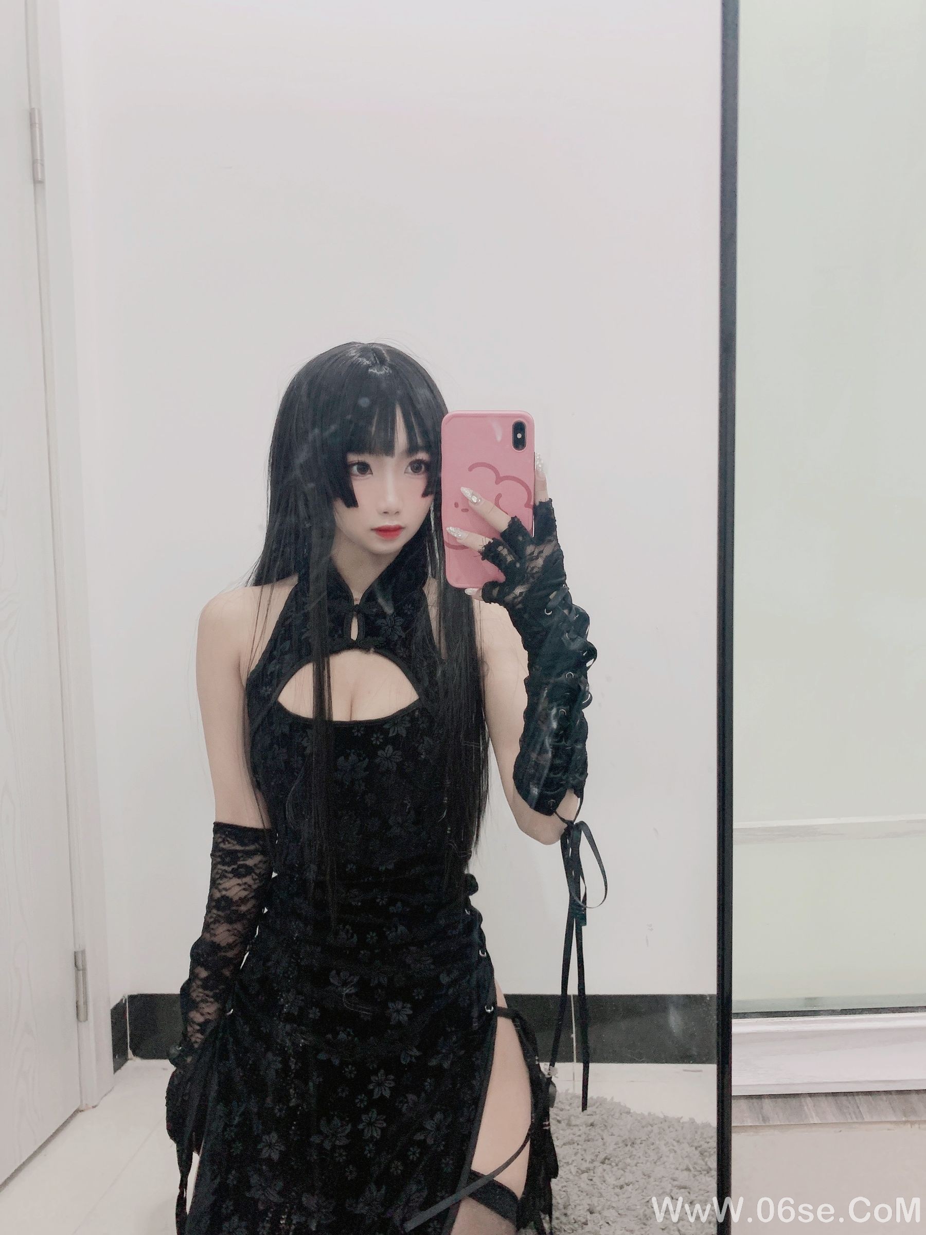 图片[2]-白嫩美少女鬼畜瑶 黑色旗袍[70P]-六色网