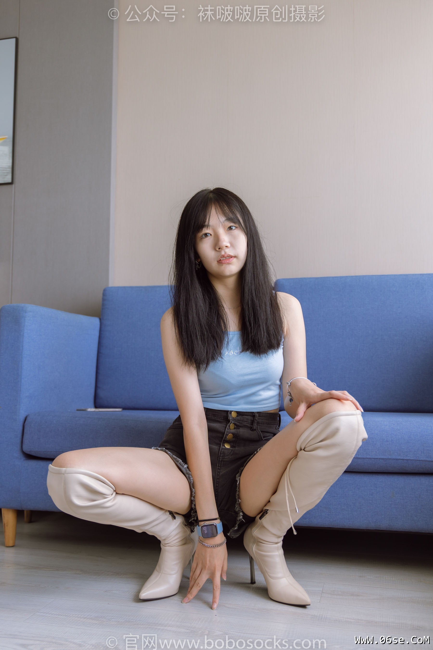 图片[79]-BoBoSocks袜啵啵 No.174 小甜豆-高跟长靴、白棉袜、裸足[178P]-六色网