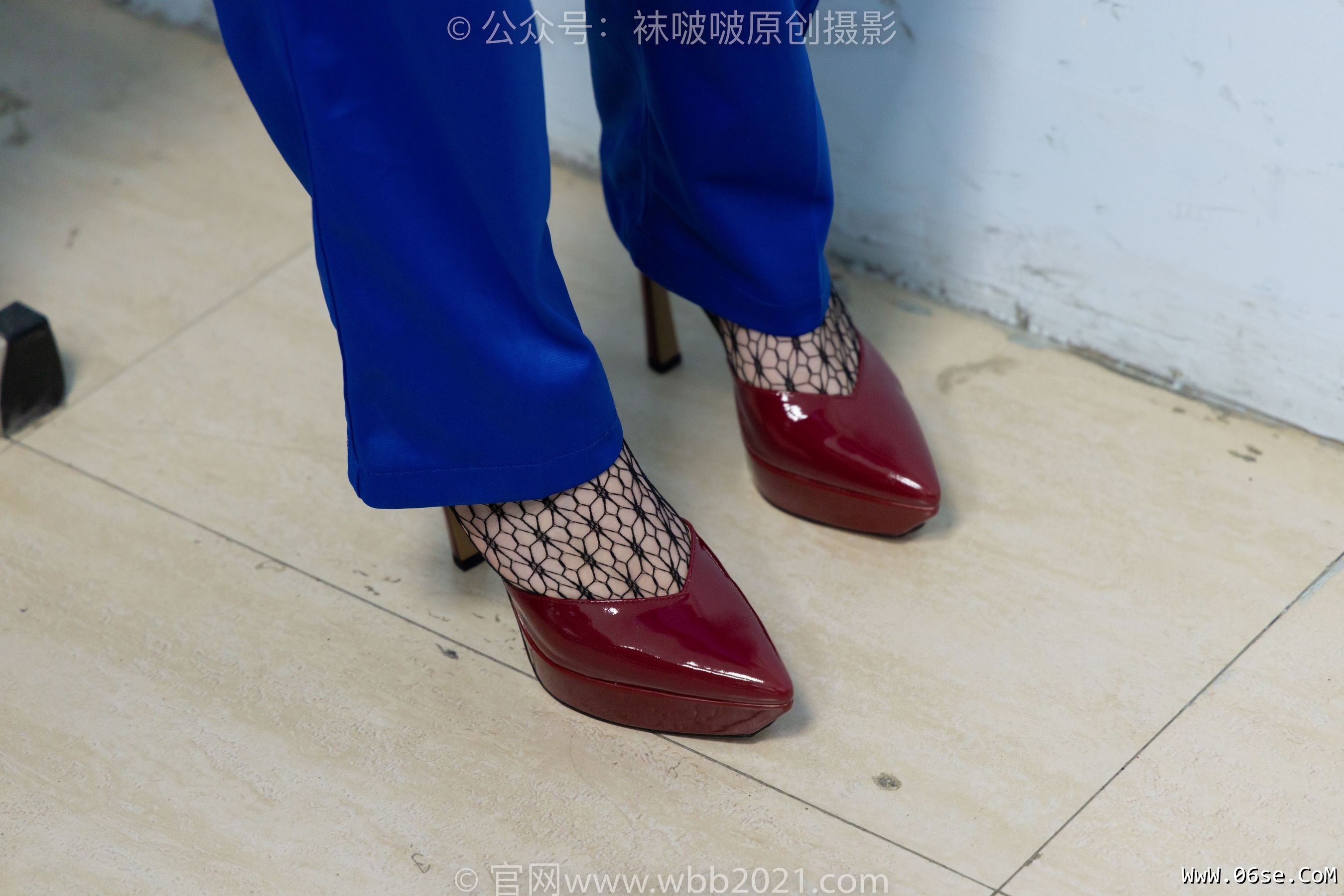 图片[78]-BoBoSocks袜啵啵 No.375 小甜豆 -高跟鞋、黑色蕾丝网袜、校服裤里丝[160P]-六色网