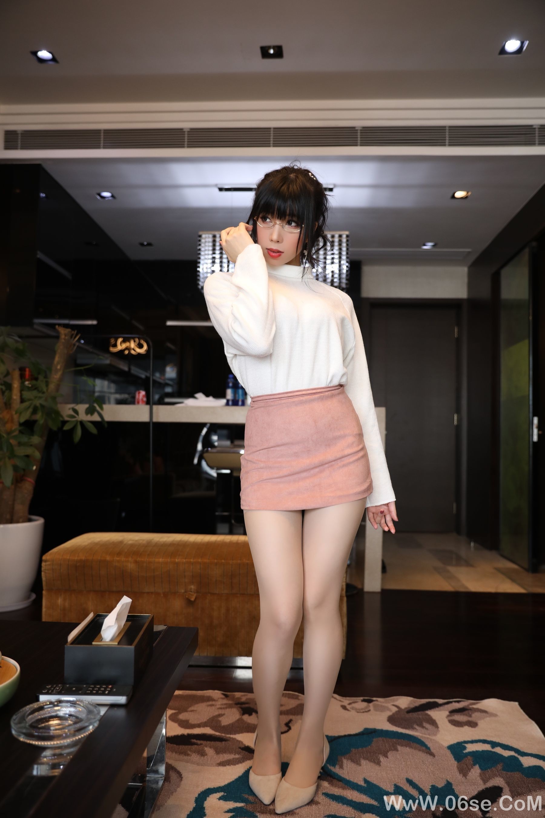 图片[3]-二次元巨乳美女鹿野希 单马尾眼镜娘[101P]-六色网
