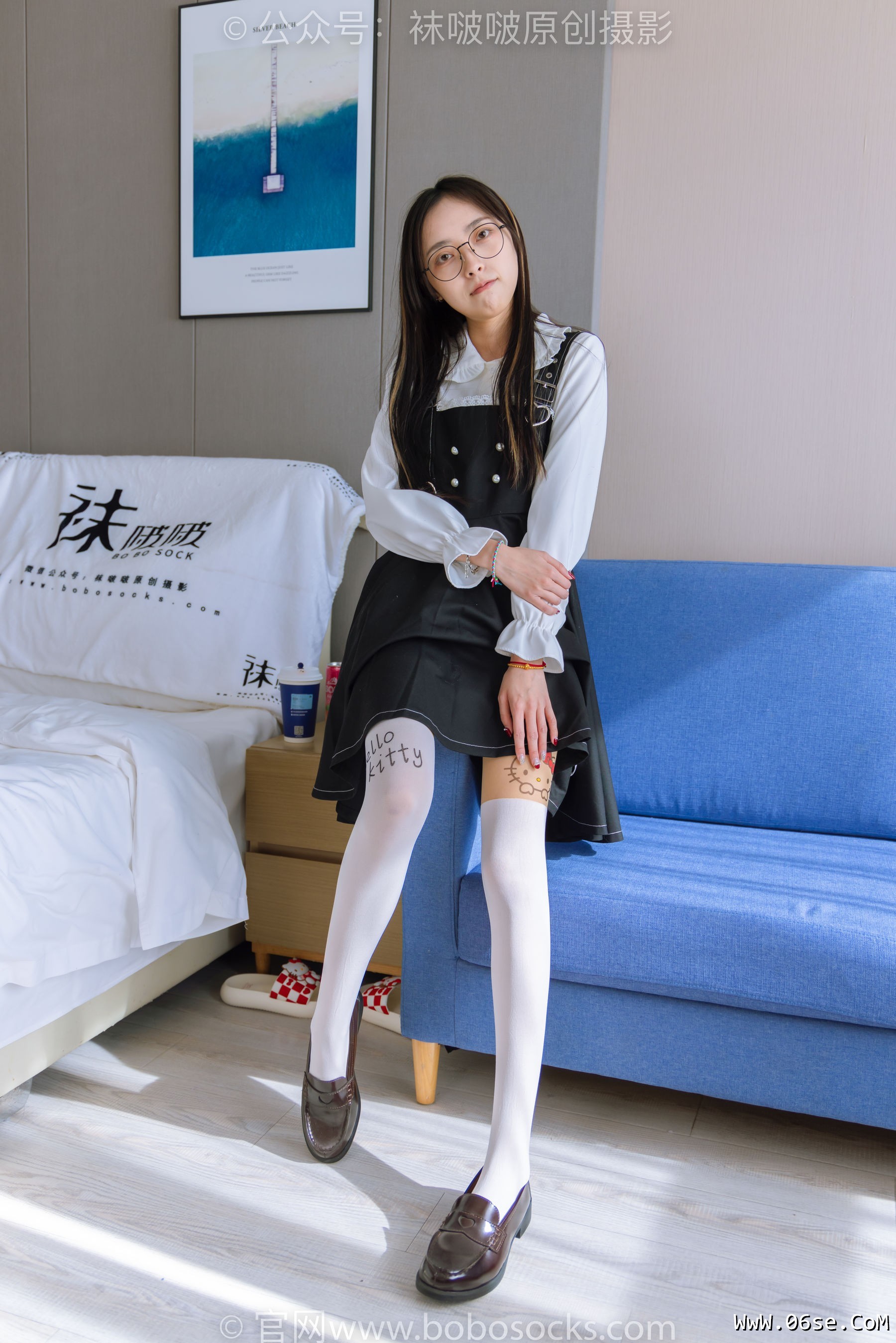 BoBoSocks袜啵啵 No.177 稚予-皮鞋、厚白丝（脚底猫爪印款）[140P]-六色网