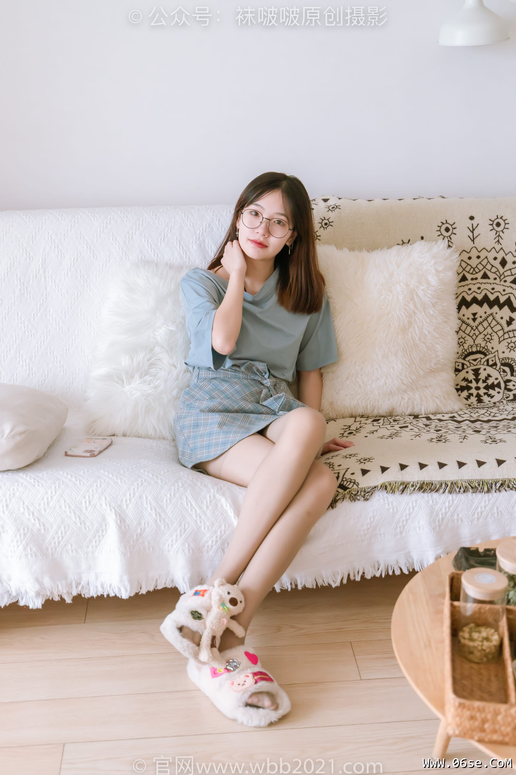 图片[76]-BoBoSocks袜啵啵 No.239 小甜豆-棉拖鞋、灰丝、裸足[140P]-六色网