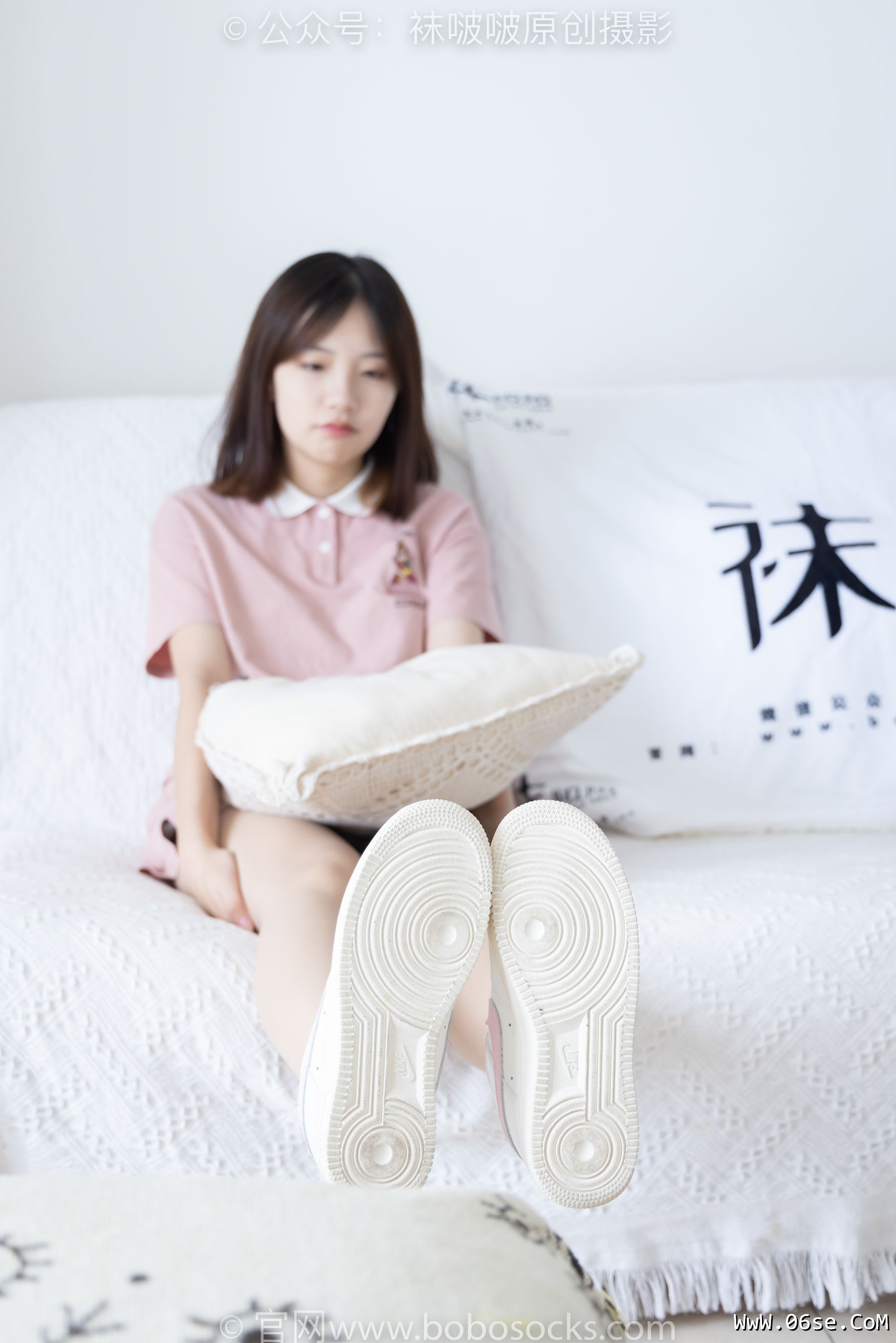 图片[13]-BoBoSocks袜啵啵 No.163 小甜豆-空军一号板鞋、白棉袜、肉丝[135P]-六色网