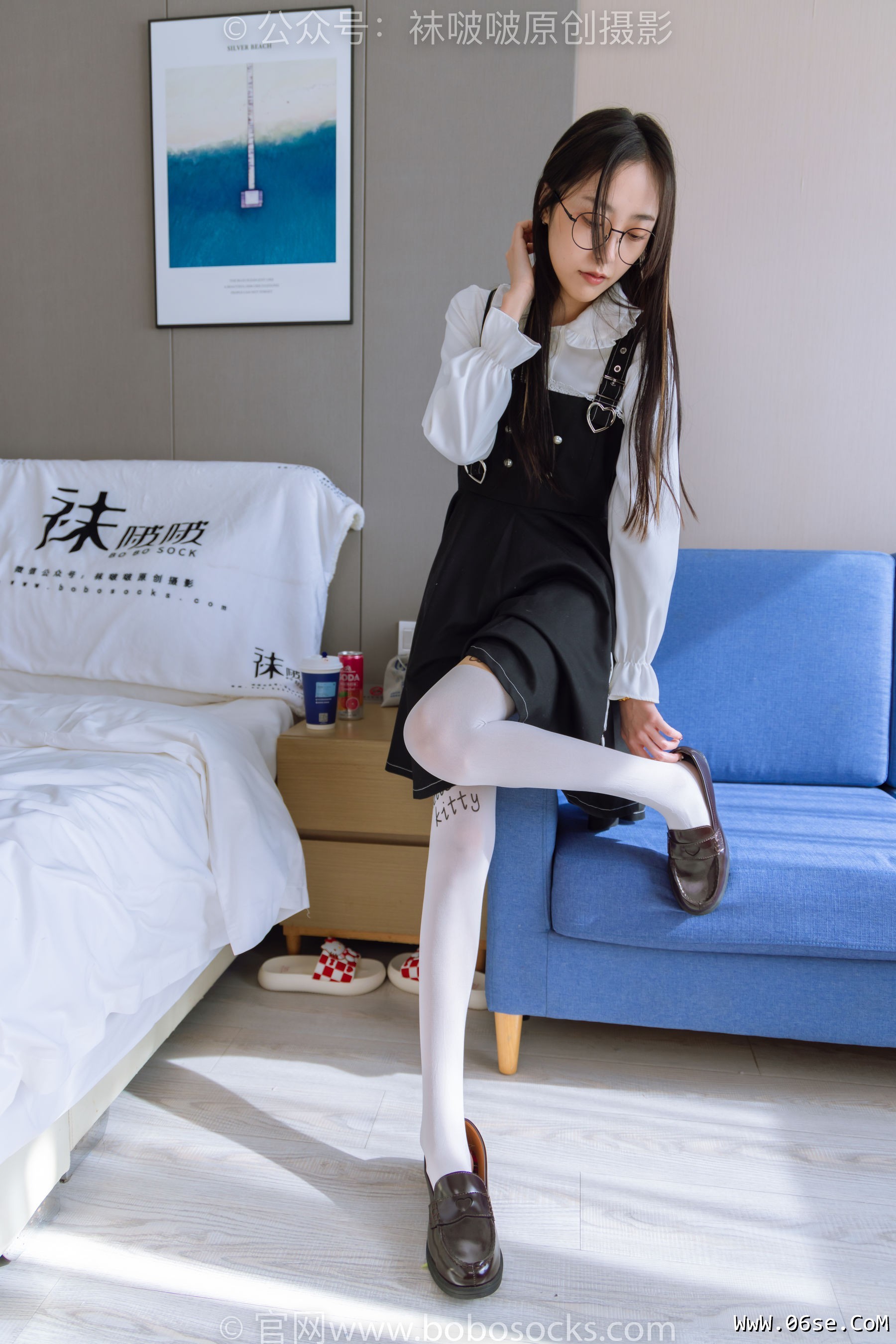 图片[119]-BoBoSocks袜啵啵 No.177 稚予-皮鞋、厚白丝（脚底猫爪印款）[140P]-六色网
