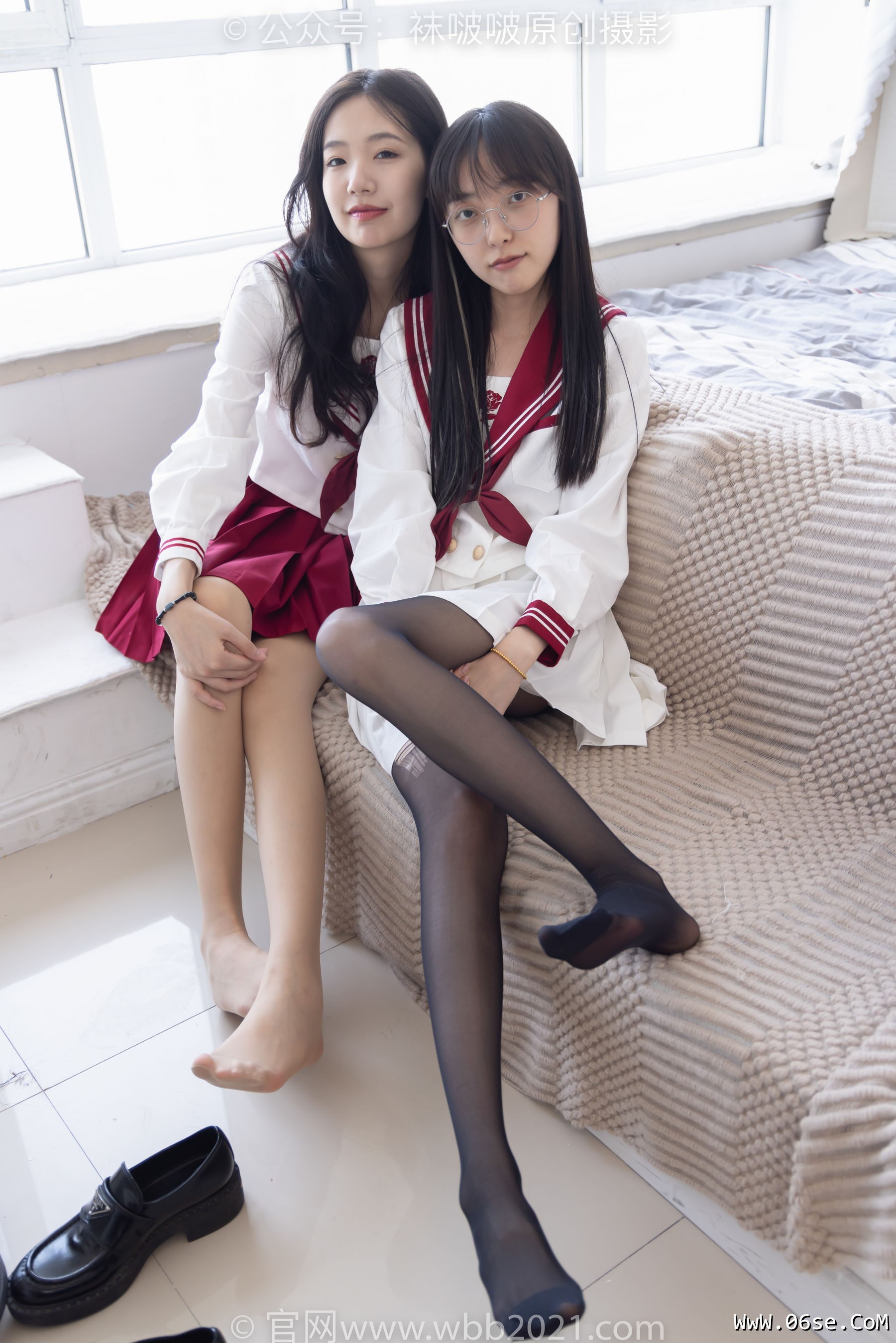 图片[69]-BoBoSocks袜啵啵 No.302 小甜豆&稚予 -三双皮鞋、板鞋、黑丝、两双肉丝、裤里丝[140P]-六色网