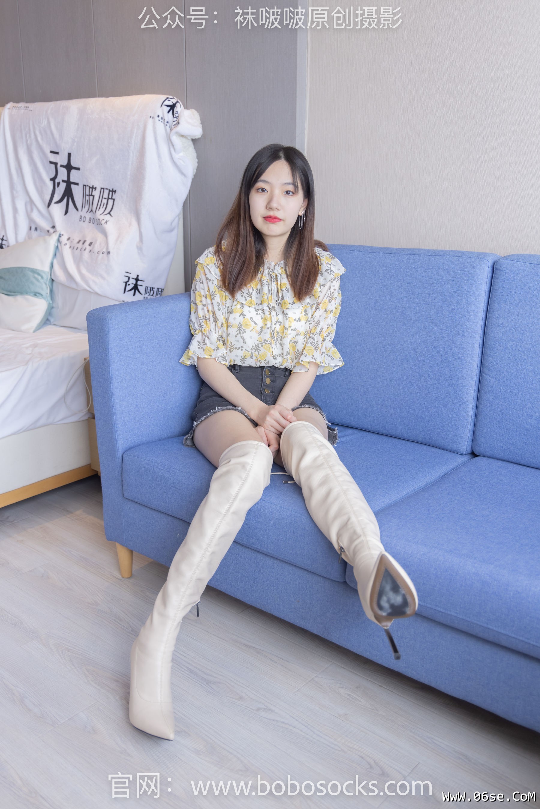 图片[68]-BoBoSocks袜啵啵 No.136 小甜豆-高跟长靴、白棉袜、裸足[200P]-六色网