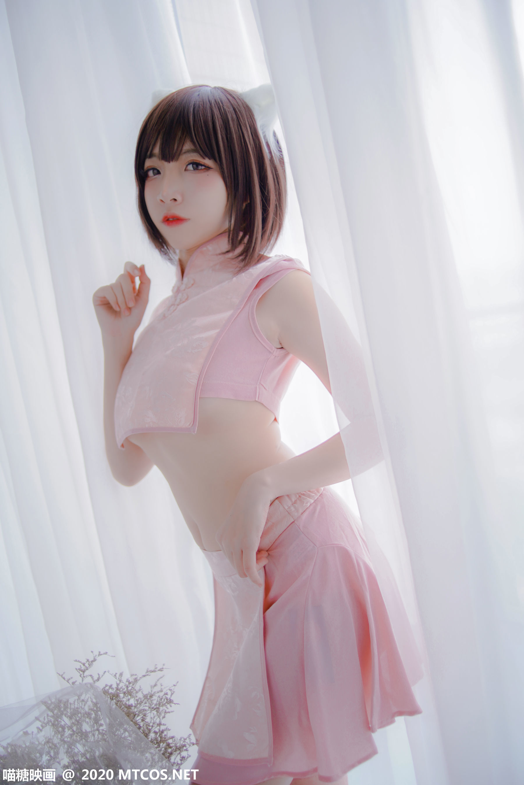 图片[17]-[喵糖映画] HML.026 粉系旗袍 [21P]-六色网