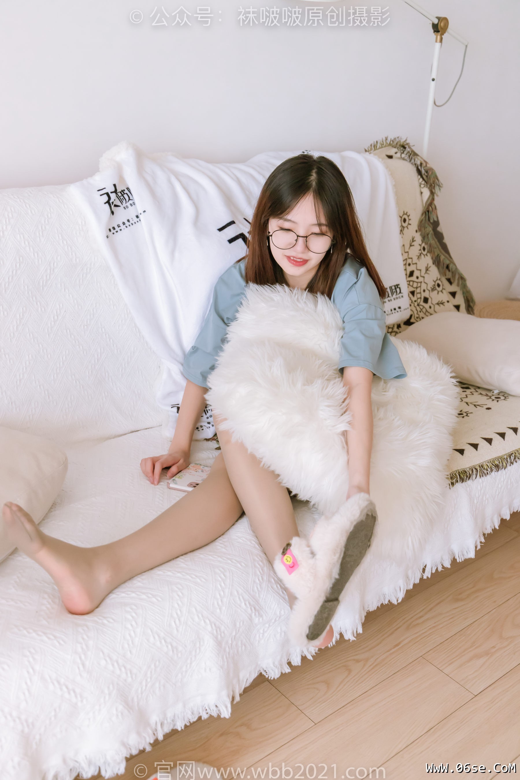 图片[63]-BoBoSocks袜啵啵 No.239 小甜豆-棉拖鞋、灰丝、裸足[140P]-六色网