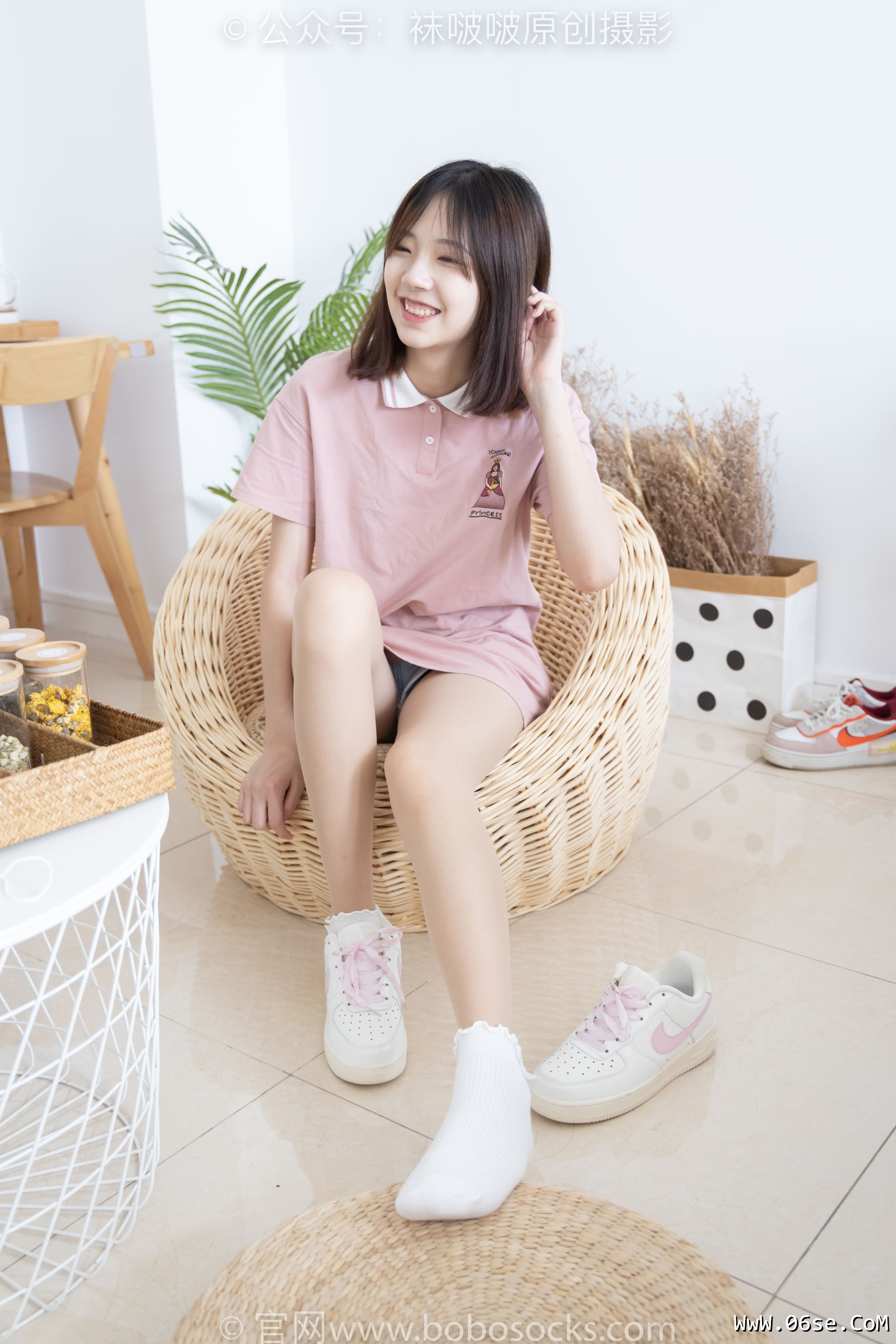 图片[62]-BoBoSocks袜啵啵 No.163 小甜豆-空军一号板鞋、白棉袜、肉丝[135P]-六色网