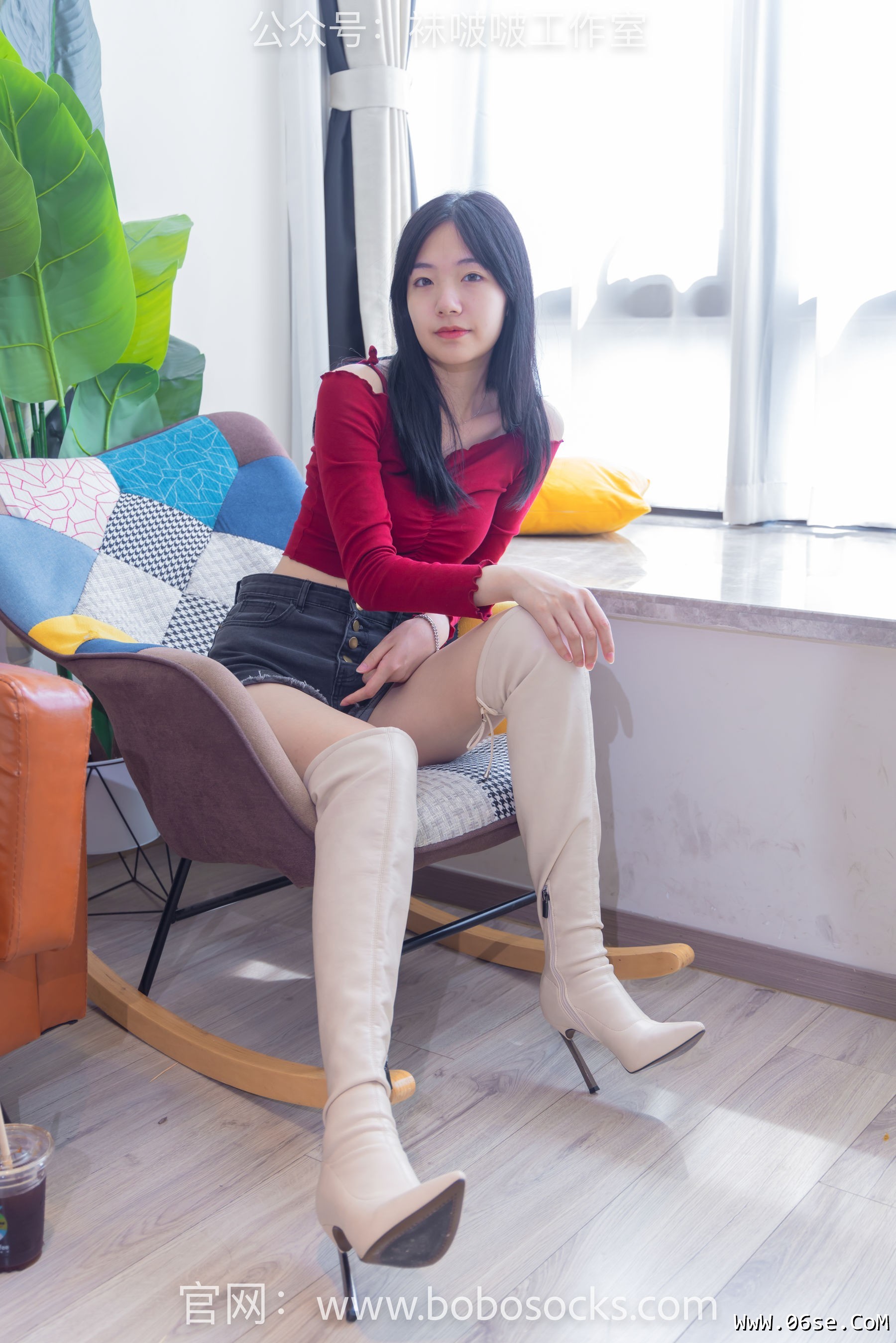 图片[136]-BoBoSocks袜啵啵 No.120 小甜豆-高跟长靴、白棉袜、裸足[170P]-六色网