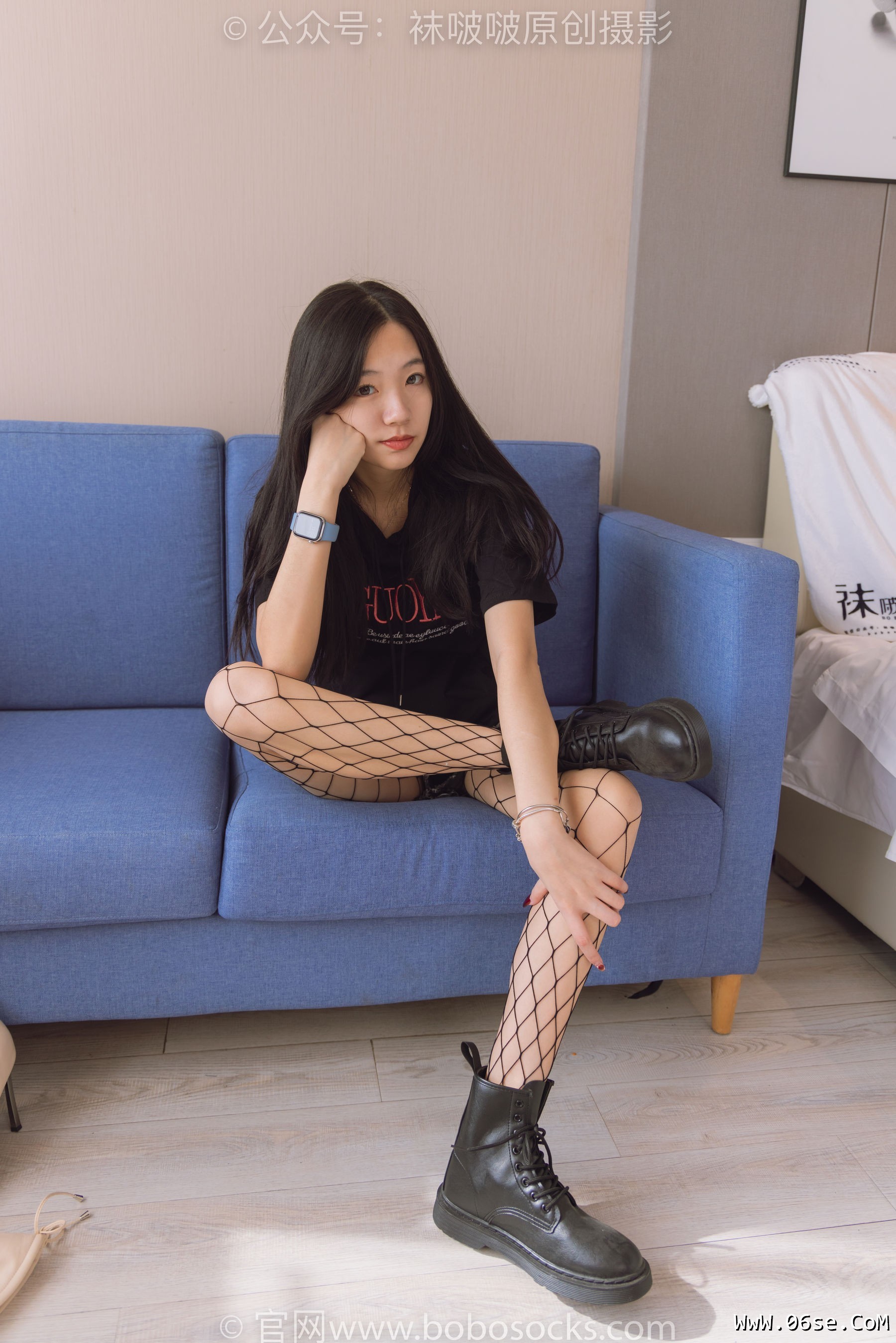 图片[3]-BoBoSocks袜啵啵 No.203 三双靴子、黑丝、网袜[144P]-六色网