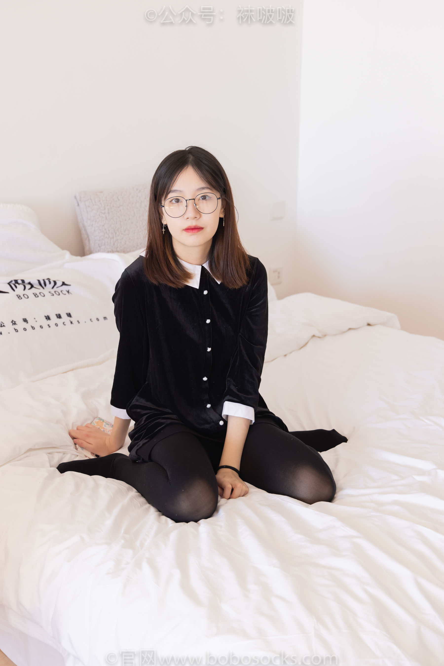 图片[51]-BoBoSocks袜啵啵 No.053 小甜豆-皮鞋、厚黑丝、黑色蕾丝船袜[140P]-六色网