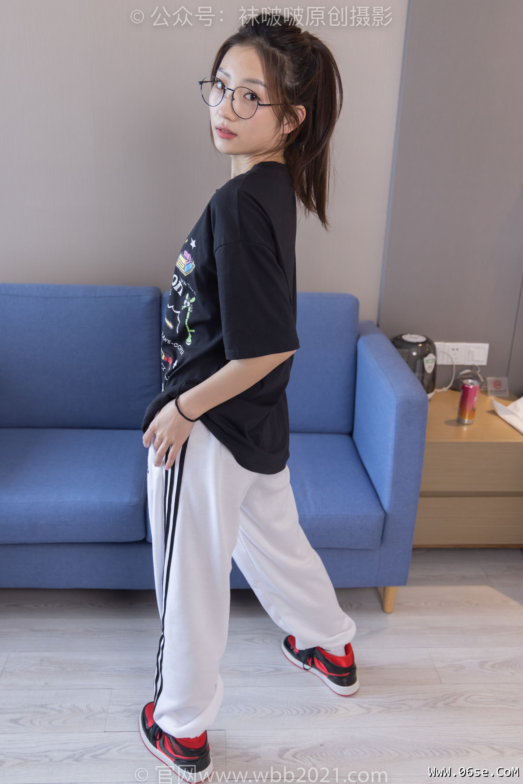 图片[57]-BoBoSocks袜啵啵 No.382 小沫 -板鞋、白棉袜[143P]-六色网
