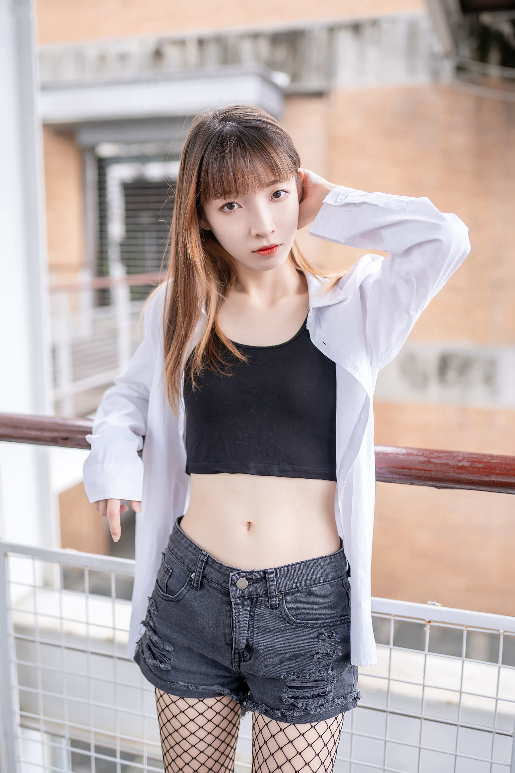 图片[11]-喵糖映画 VOL.422 网袜少女 [50P]-六色网