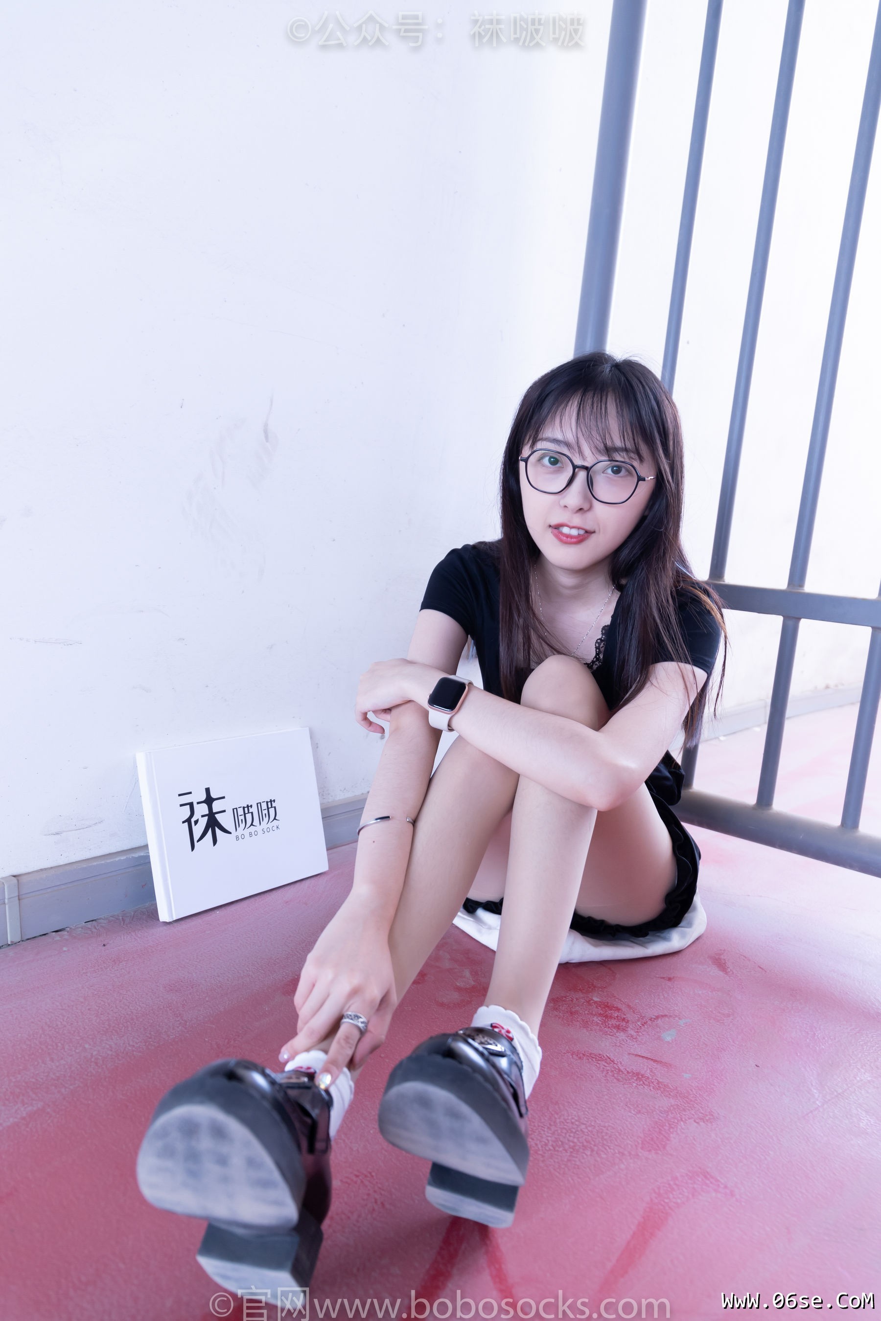 图片[25]-BoBoSocks袜啵啵 No.030 稚予- 皮鞋、短白棉袜、肉丝[141P]-六色网
