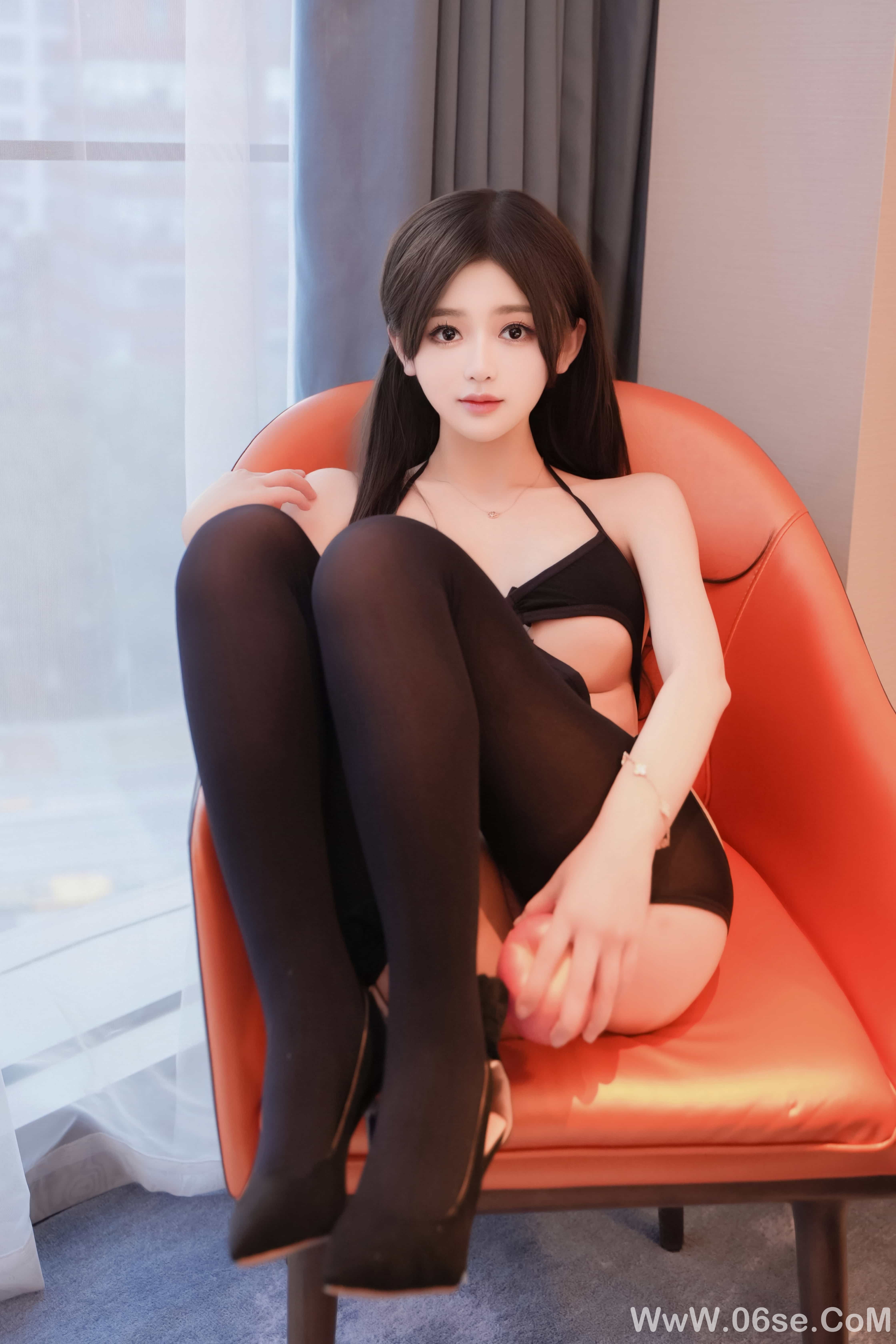 图片[6]-奶茶味的包子 – 内购-性感黑丝连体[80P]-六色网