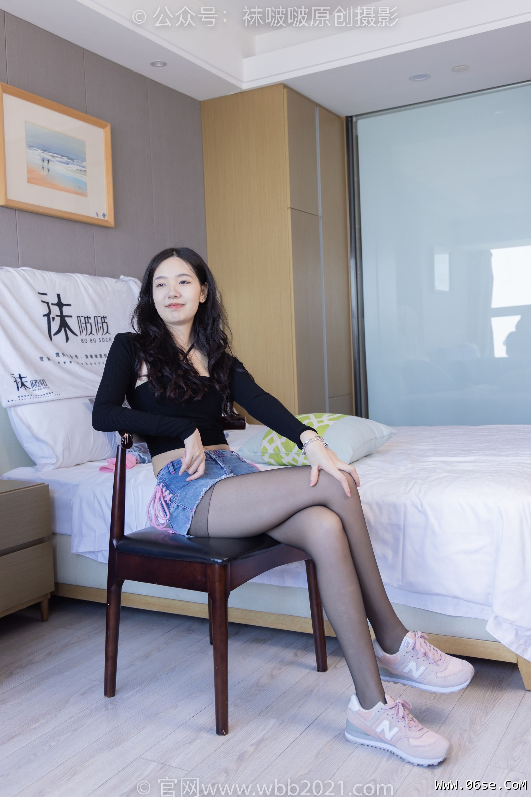 图片[22]-BoBoSocks袜啵啵 No.317 小甜豆 -运动鞋、可拆卸牛仔裤、粉色棉袜、黑丝、裤里丝[140P]-六色网