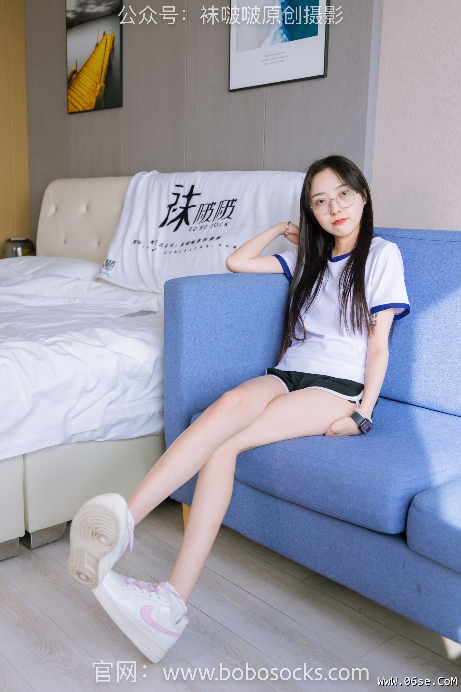 图片[96]-BoBoSocks袜啵啵 No.147 稚予-空军一号板鞋、白棉袜、体操服[139P]-六色网