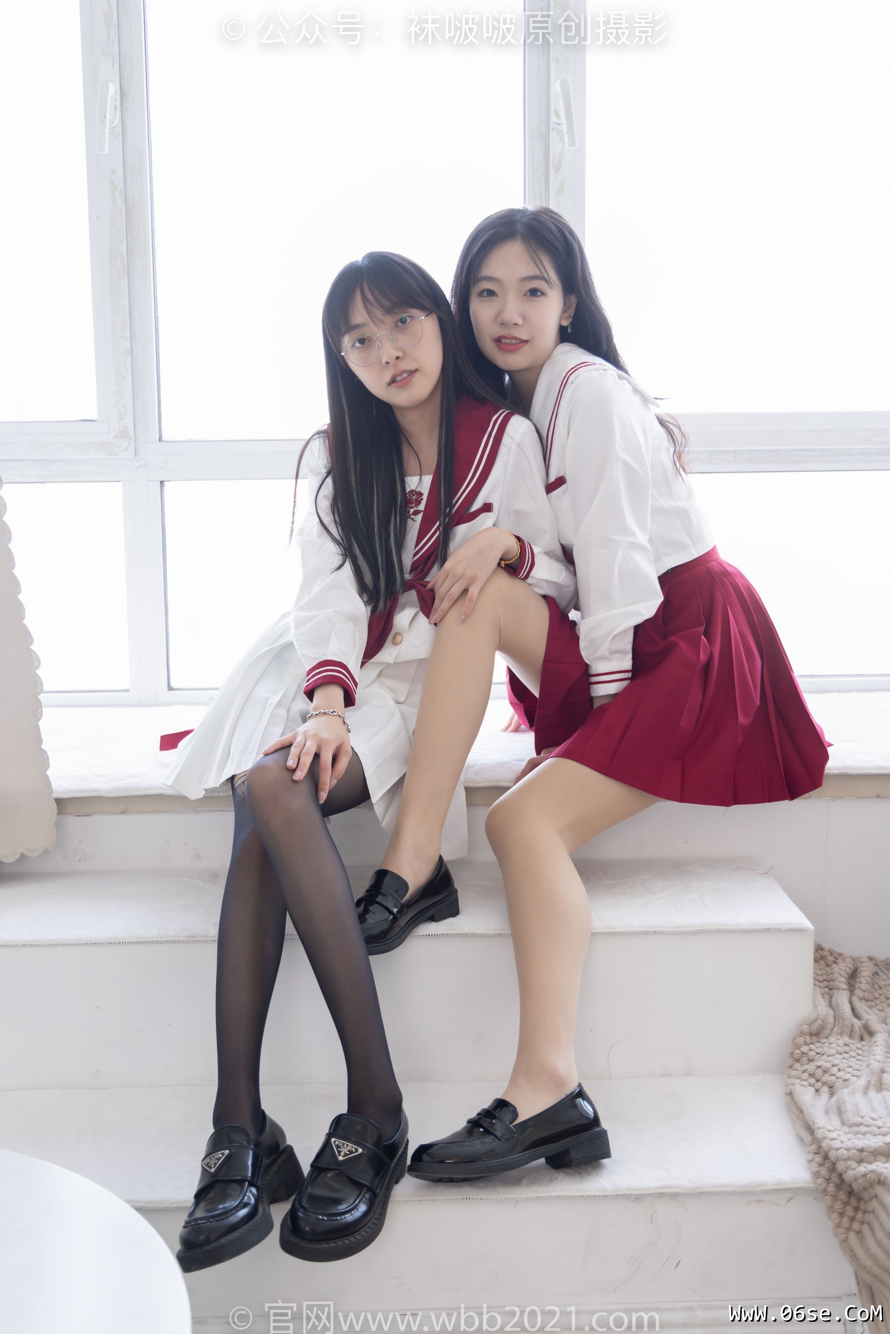 图片[86]-BoBoSocks袜啵啵 No.302 小甜豆&稚予 -三双皮鞋、板鞋、黑丝、两双肉丝、裤里丝[140P]-六色网