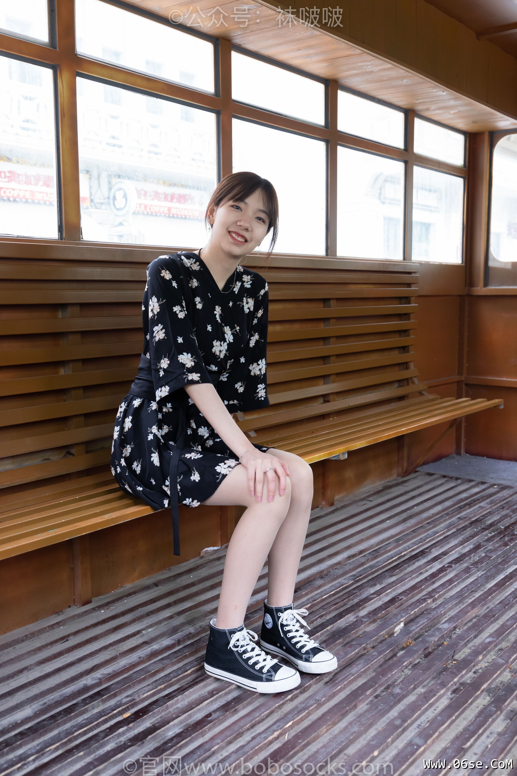 图片[2]-BoBoSocks袜啵啵 No.013 小甜豆-匡威帆布鞋、浅灰色短棉袜、肉丝[132P]-六色网