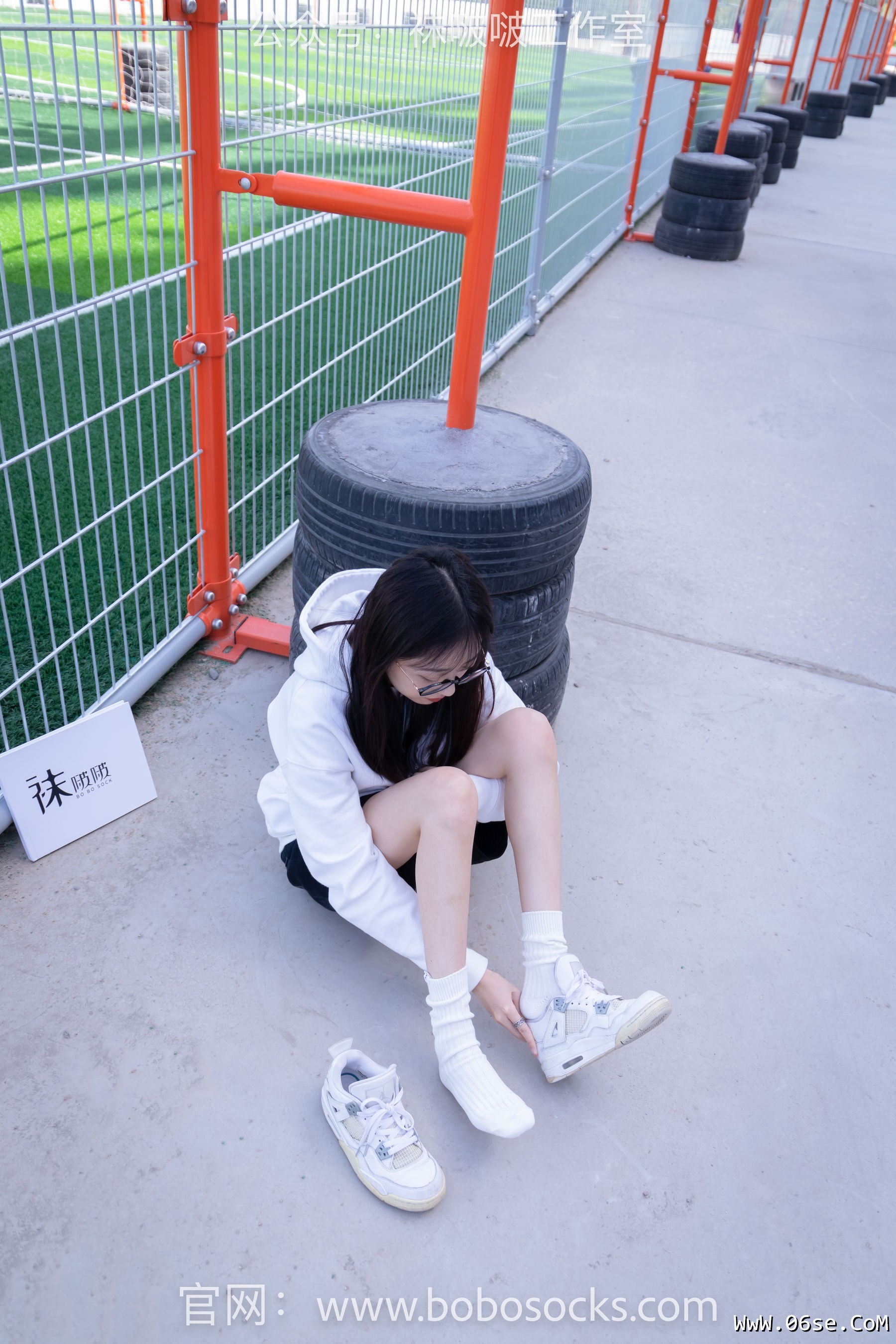 图片[59]-BoBoSocks袜啵啵 No.103 稚予-AJ篮球鞋、白棉袜、裸足[134P]-六色网