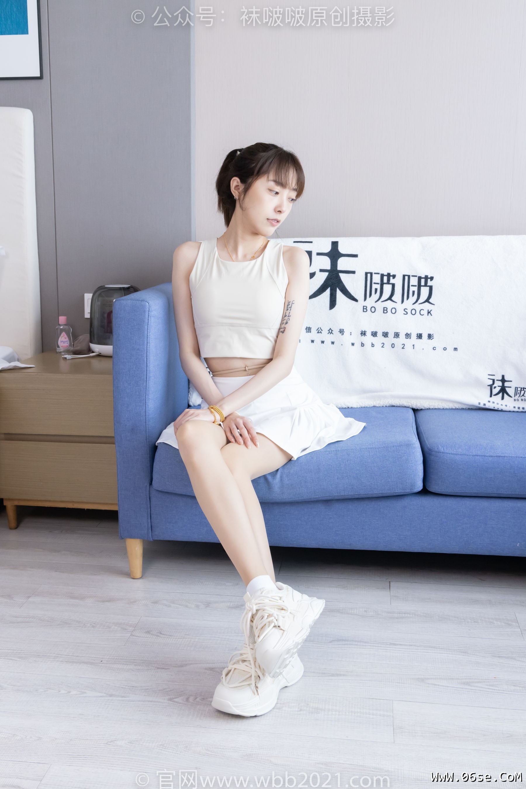 图片[63]-BoBoSocks袜啵啵 No.424 稚予 -运动鞋、白棉袜、肉丝、腰丝[140P]-六色网