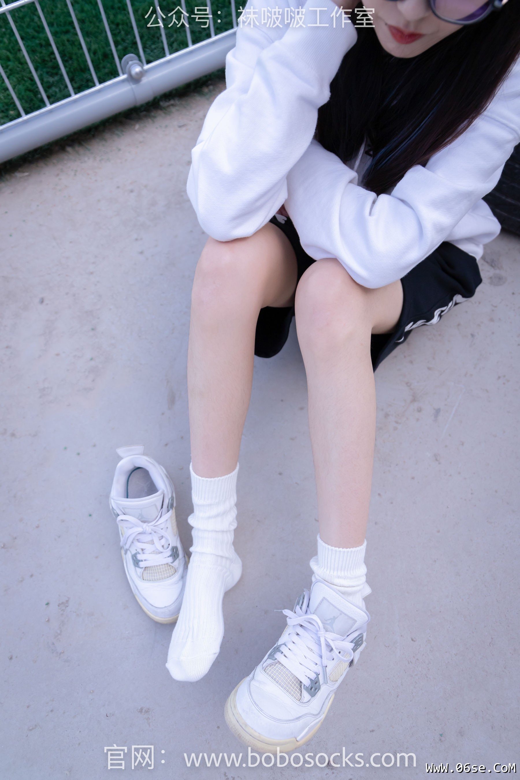 图片[44]-BoBoSocks袜啵啵 No.103 稚予-AJ篮球鞋、白棉袜、裸足[134P]-六色网