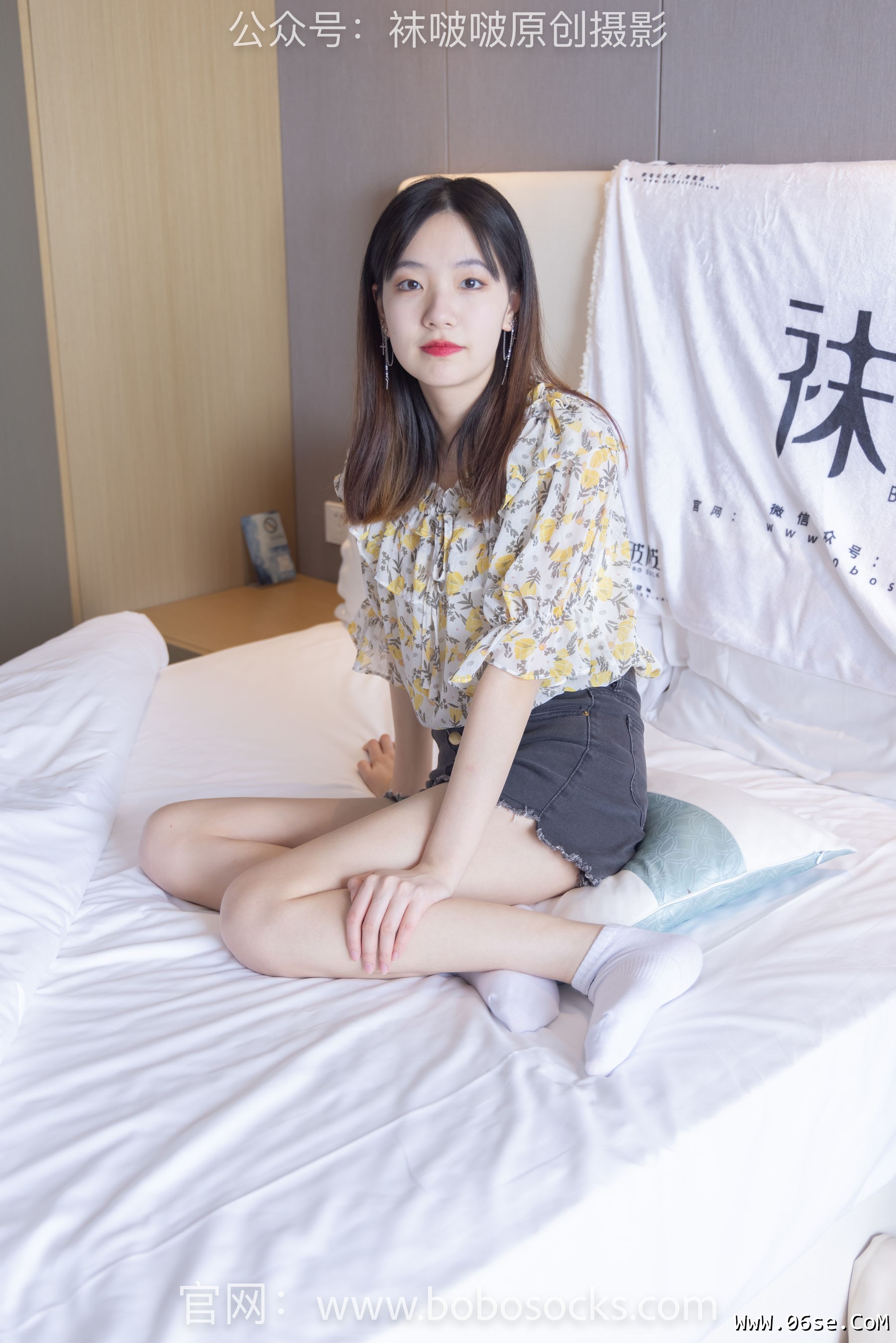 图片[200]-BoBoSocks袜啵啵 No.136 小甜豆-高跟长靴、白棉袜、裸足[200P]-六色网