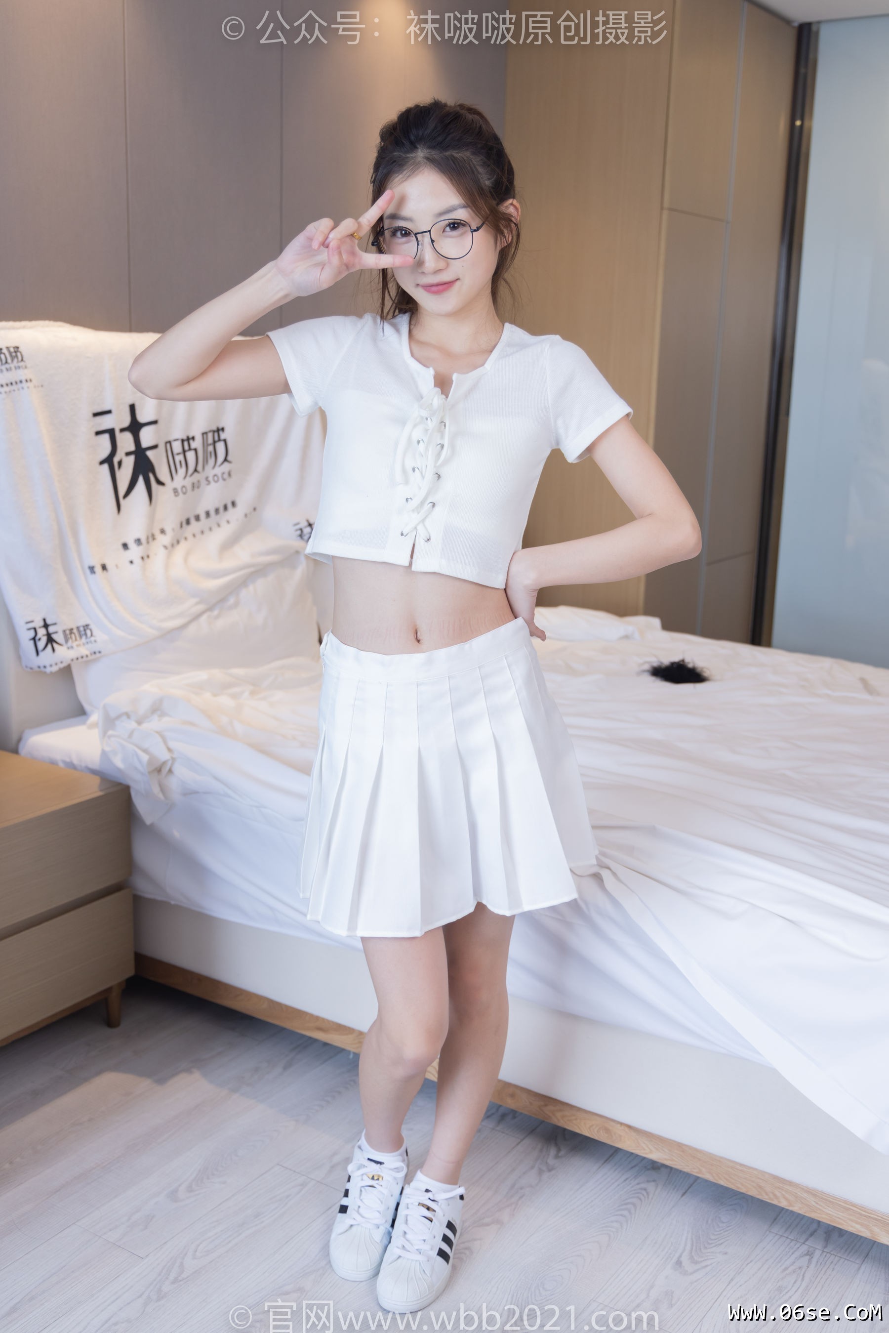 图片[83]-BoBoSocks袜啵啵 No.258 小沫 -贝壳头板鞋、白棉袜[148P]-六色网