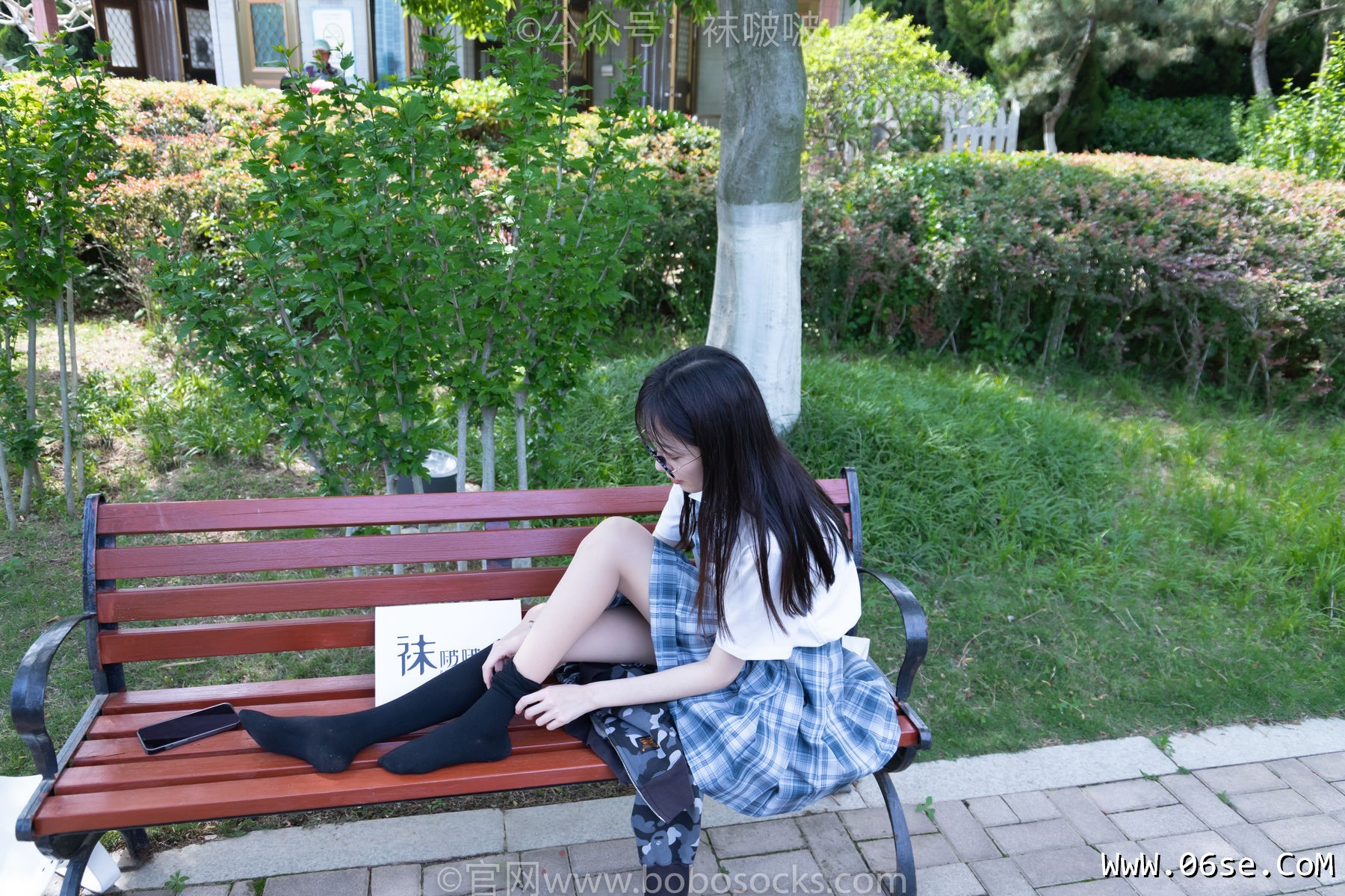 图片[99]-BoBoSocks袜啵啵 No.007 稚予-JK制服、皮鞋、黑色中筒棉袜、肉丝[143P]-六色网
