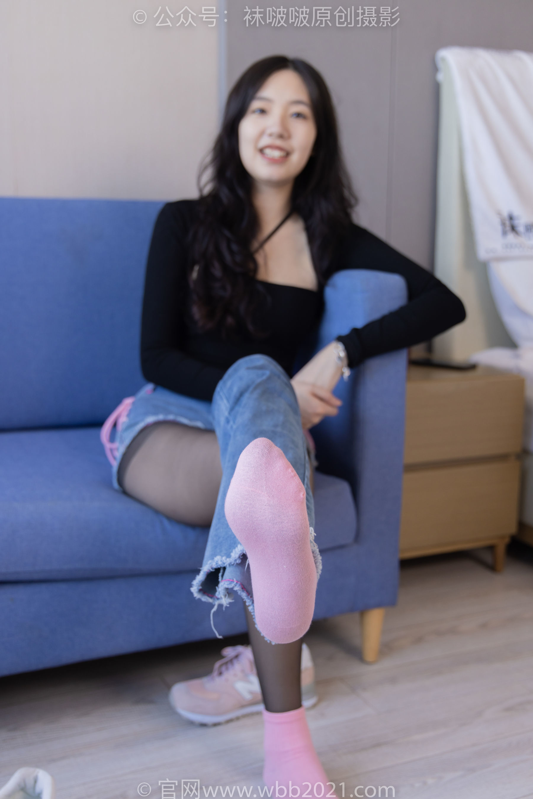 图片[100]-BoBoSocks袜啵啵 No.317 小甜豆 -运动鞋、可拆卸牛仔裤、粉色棉袜、黑丝、裤里丝[140P]-六色网