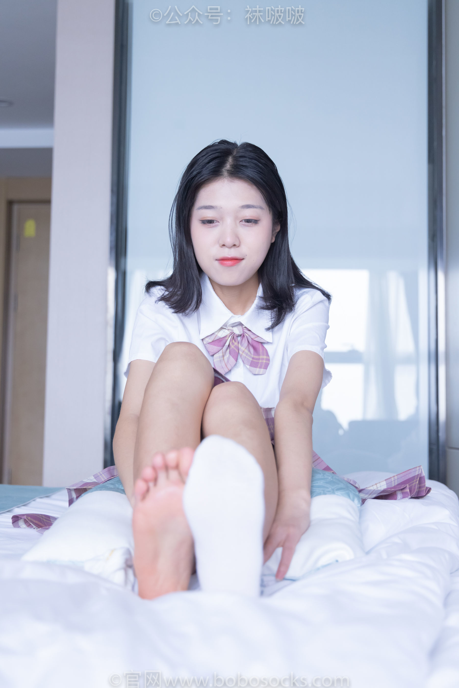 图片[75]-BoBoSocks袜啵啵 No.052 瑶瑶-JK制服、帆布鞋、白棉袜、裸足[133P]-六色网