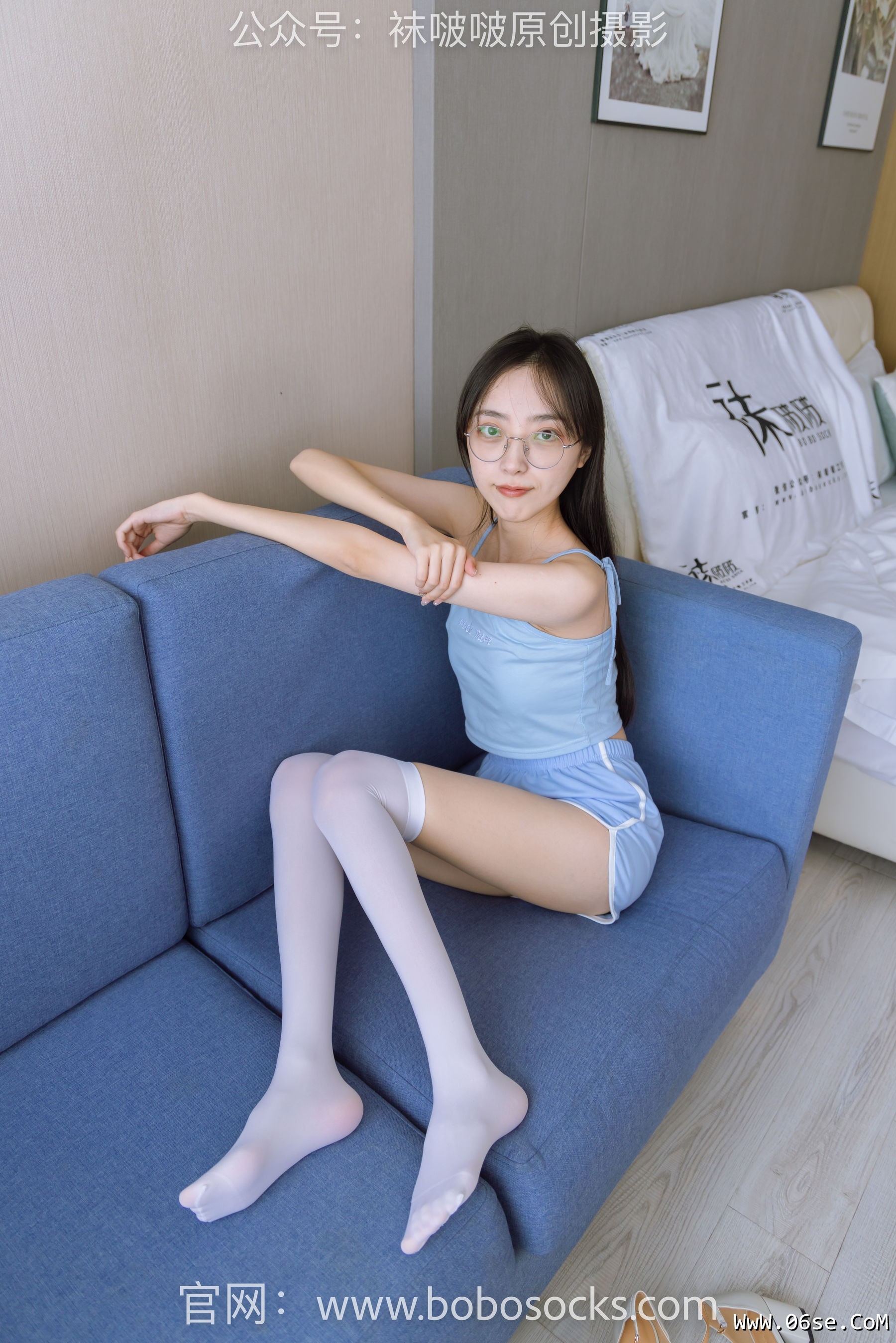 图片[62]-BoBoSocks袜啵啵 No.157 稚予-高跟鞋、白丝大腿袜、裸足[140P]-六色网