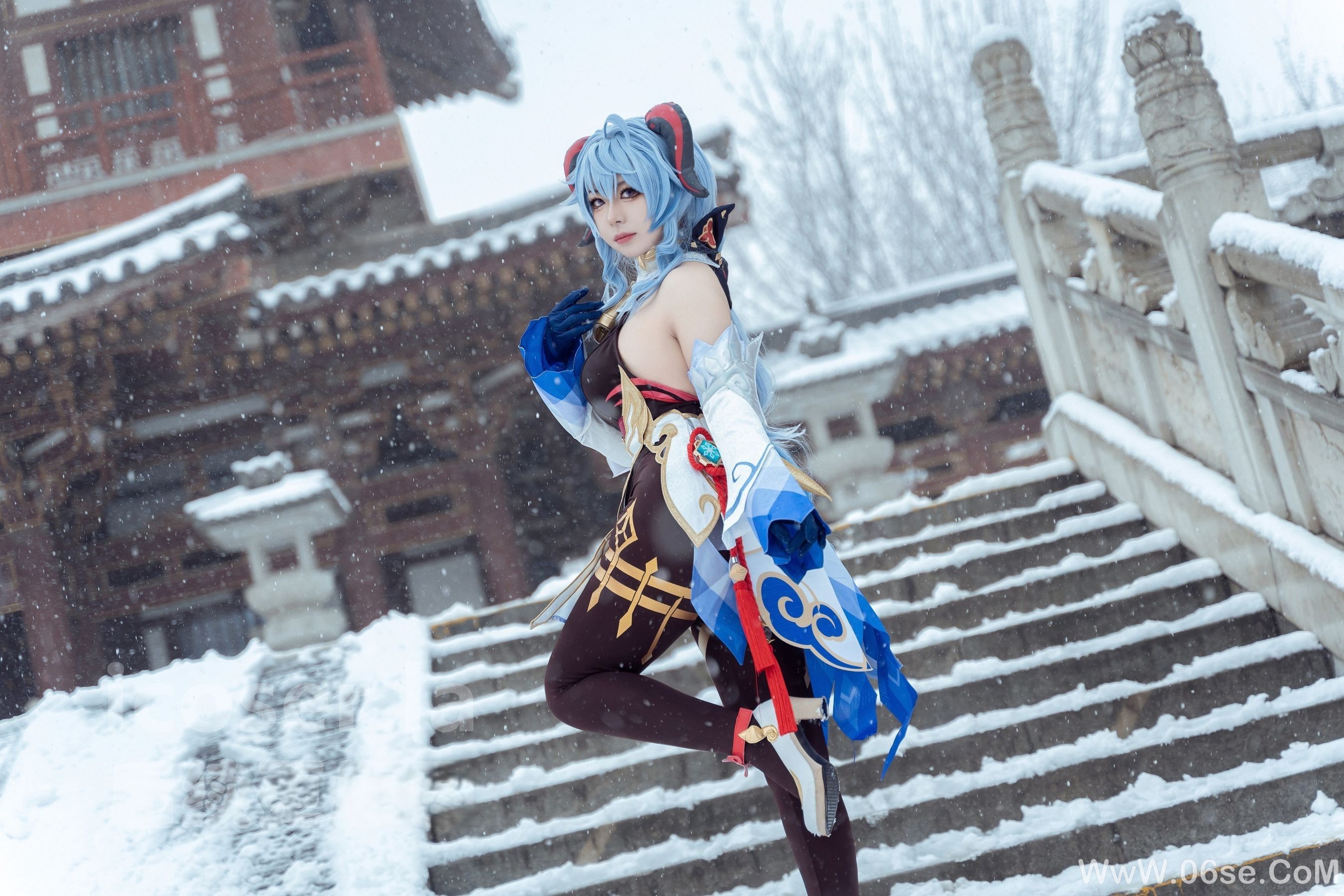 图片[40]-虎森森 – 原神 甘雨 雪景[42P]-六色网