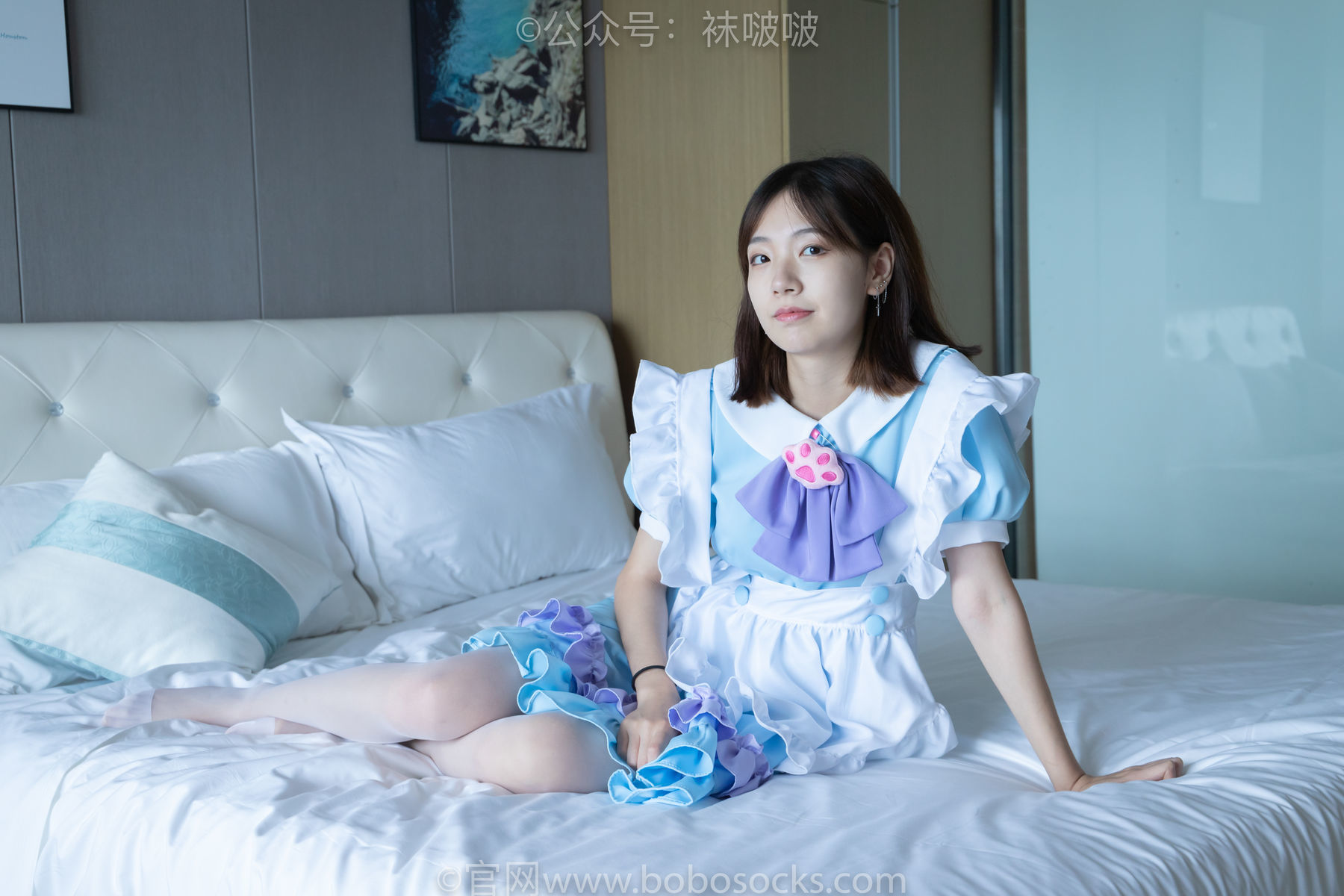 图片[97]-BoBoSocks袜啵啵 No.066 小甜豆-女仆装、高跟鞋、薄白丝[134P]-六色网