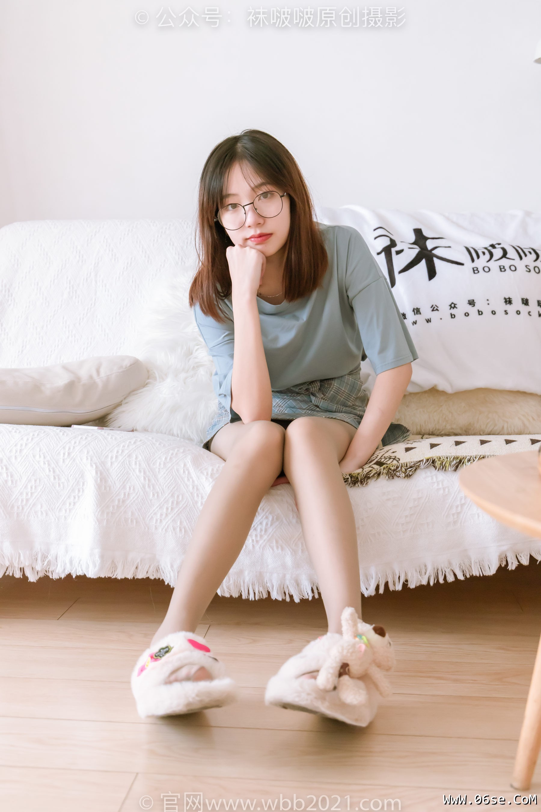 图片[36]-BoBoSocks袜啵啵 No.239 小甜豆-棉拖鞋、灰丝、裸足[140P]-六色网