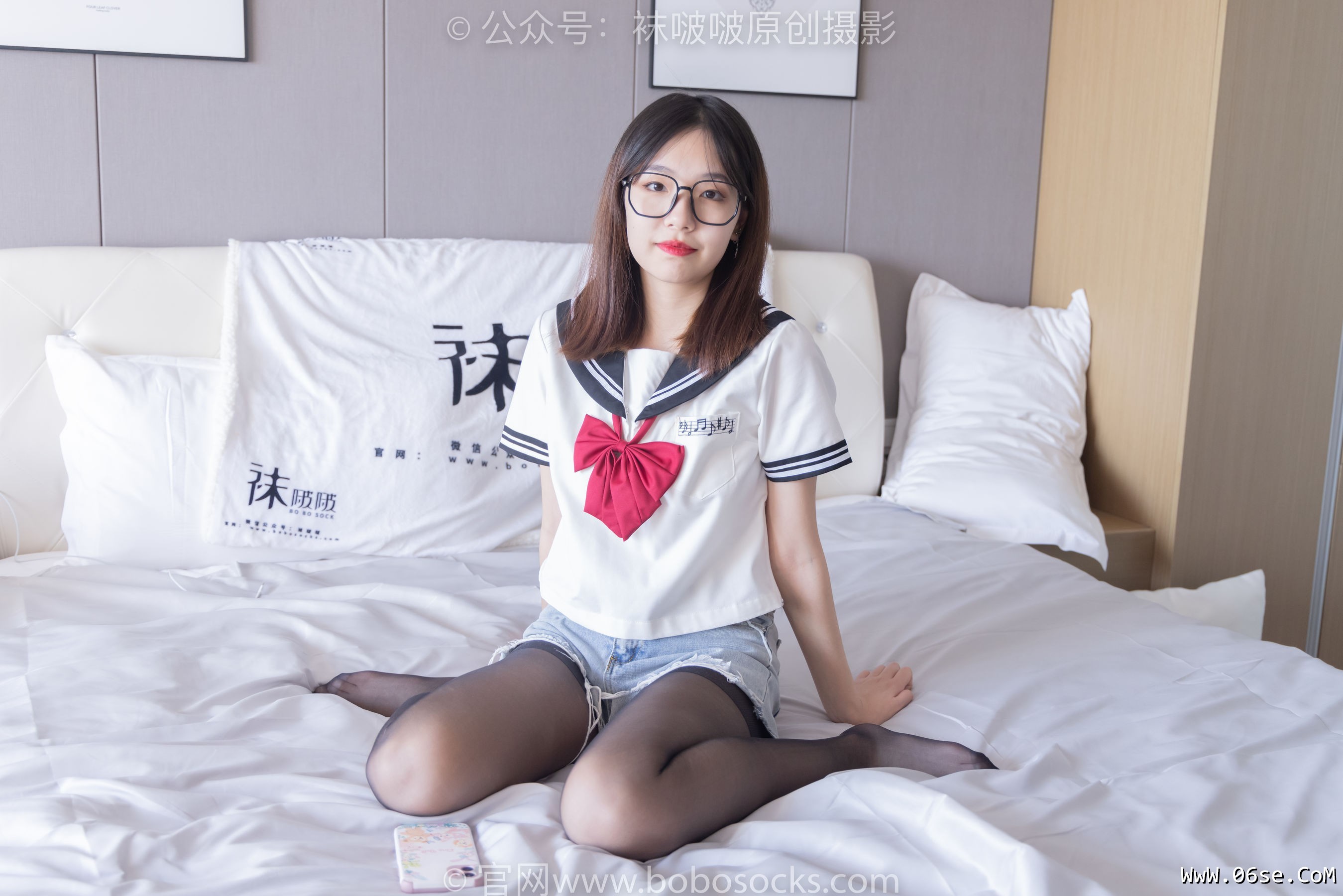 图片[33]-BoBoSocks袜啵啵 No.215 小甜豆-三双帆布鞋板鞋、厚白丝、黑丝[144P]-六色网