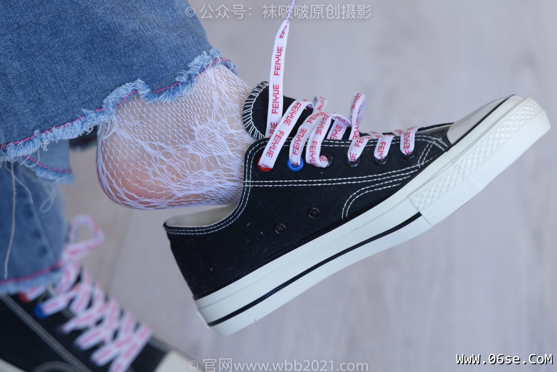 图片[105]-BoBoSocks袜啵啵 No.231 小甜豆-板鞋、白色蕾丝袜、可拆卸牛仔裤、裤里丝[154P]-六色网