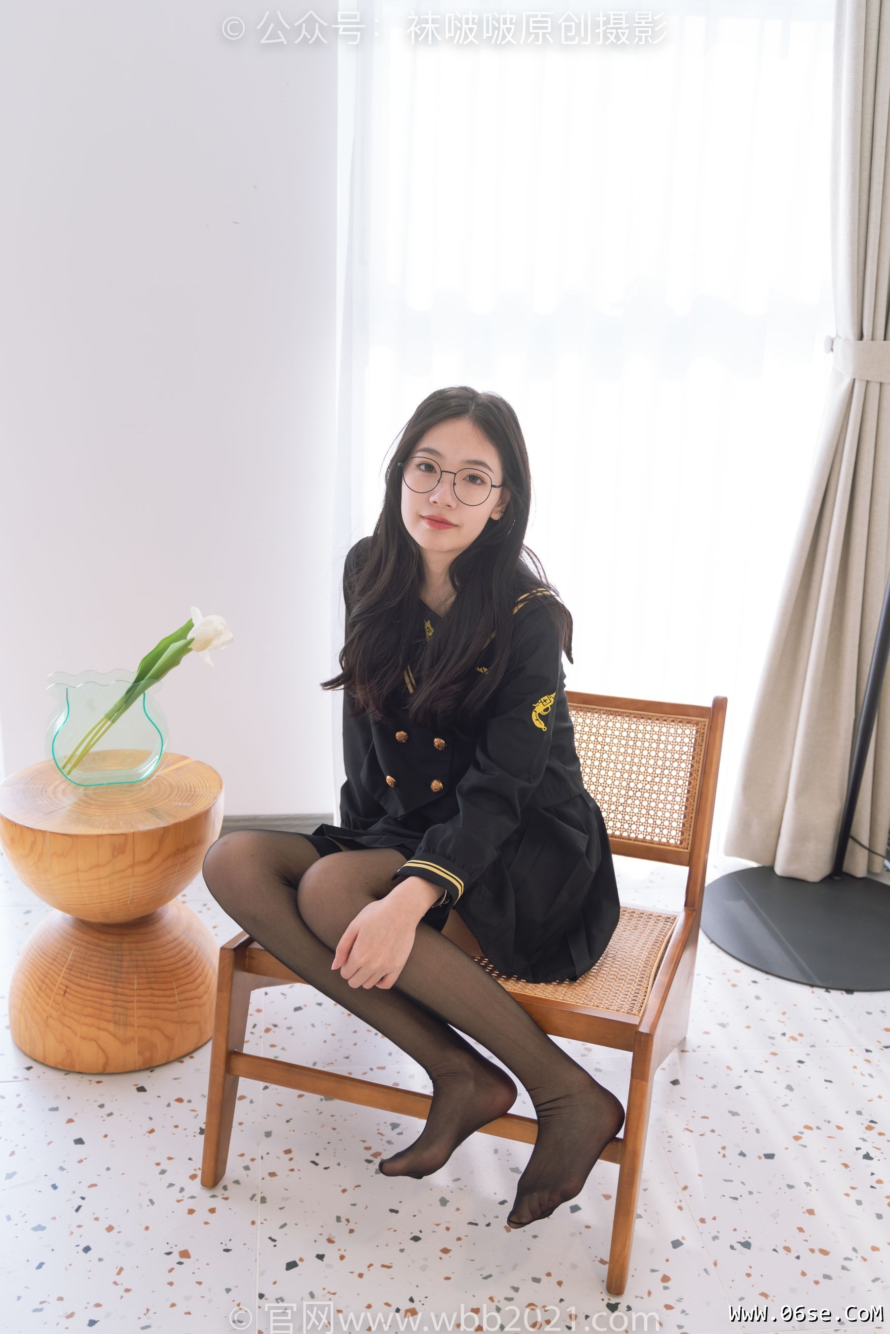 图片[92]-BoBoSocks袜啵啵 No.381 小甜豆 -皮鞋、黑丝大腿袜、裸足[140P]-六色网