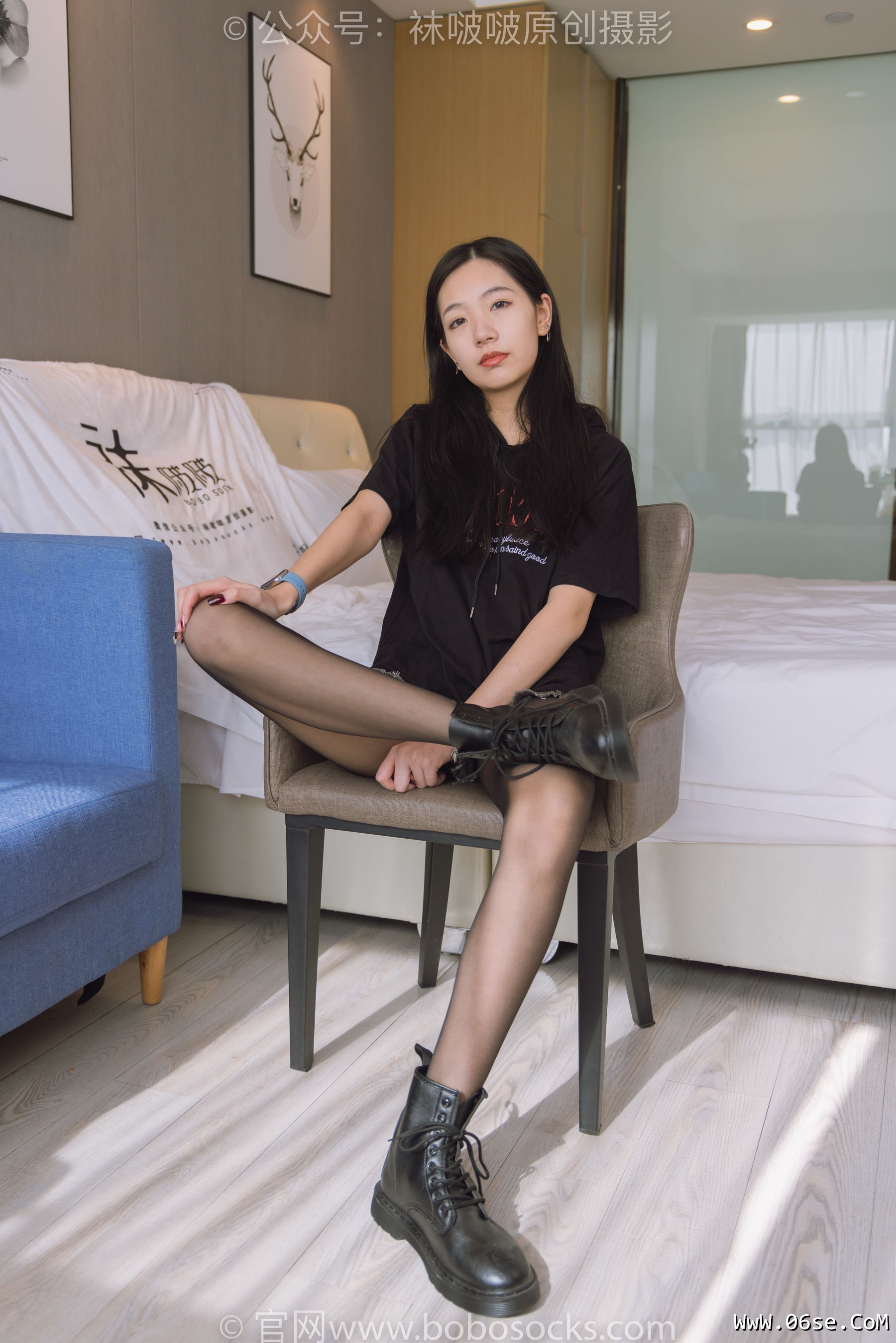 BoBoSocks袜啵啵 No.203 三双靴子、黑丝、网袜[144P]-六色网
