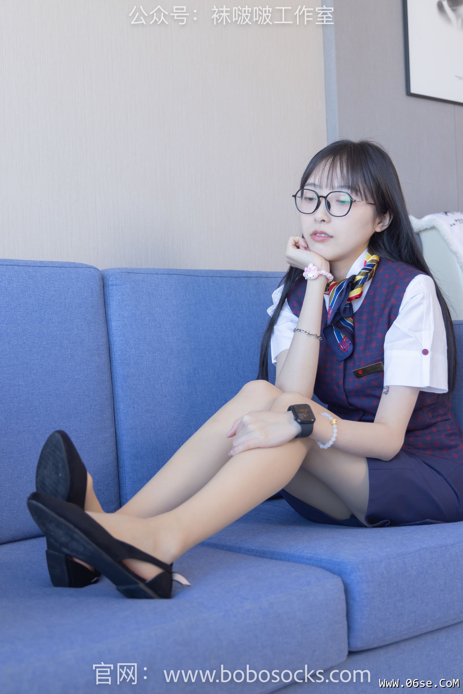 图片[20]-BoBoSocks袜啵啵 No.115 稚予-平底鞋、肉丝、空姐制服[136P]-六色网